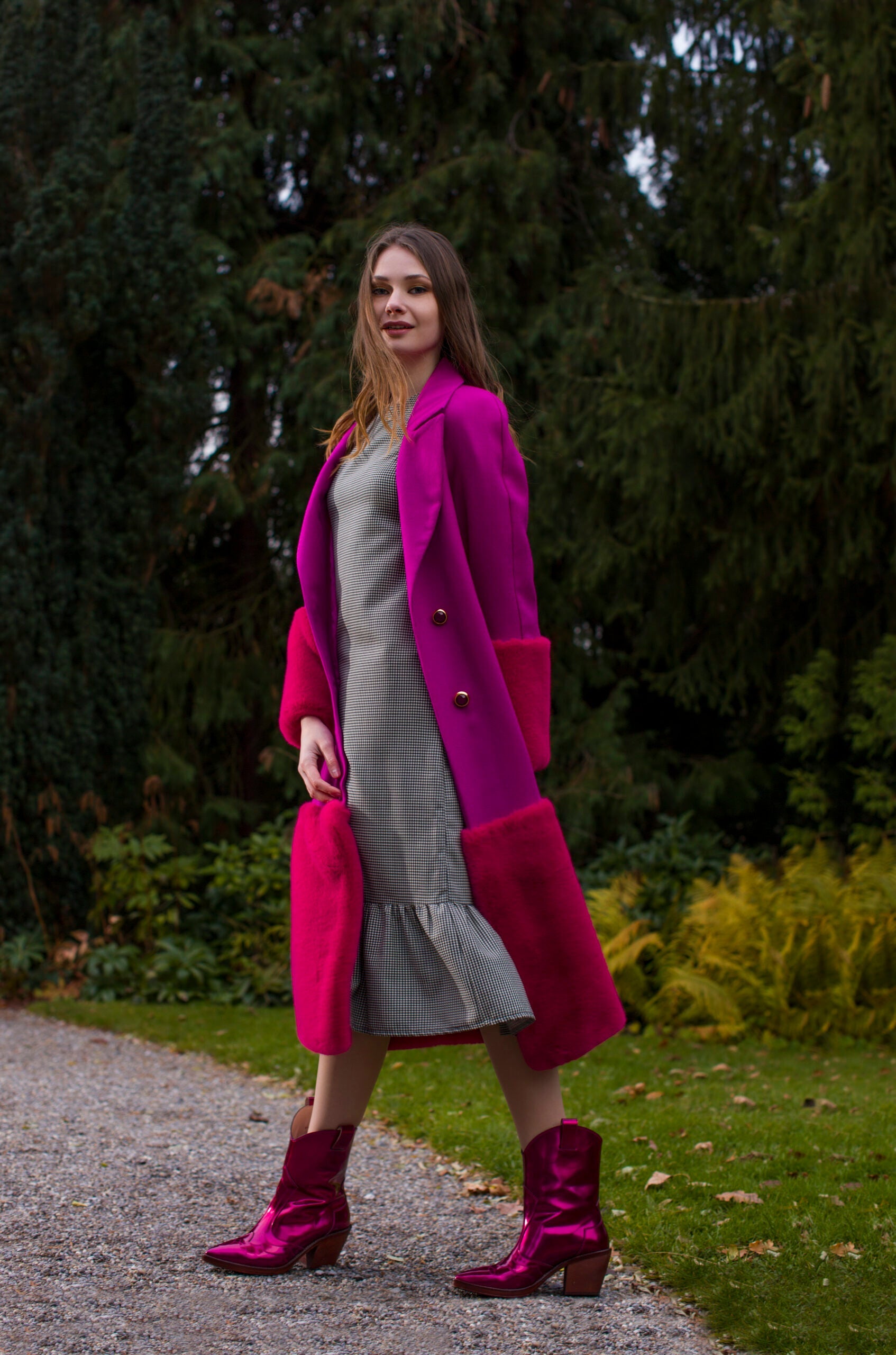 Coat Pink Fake Fur