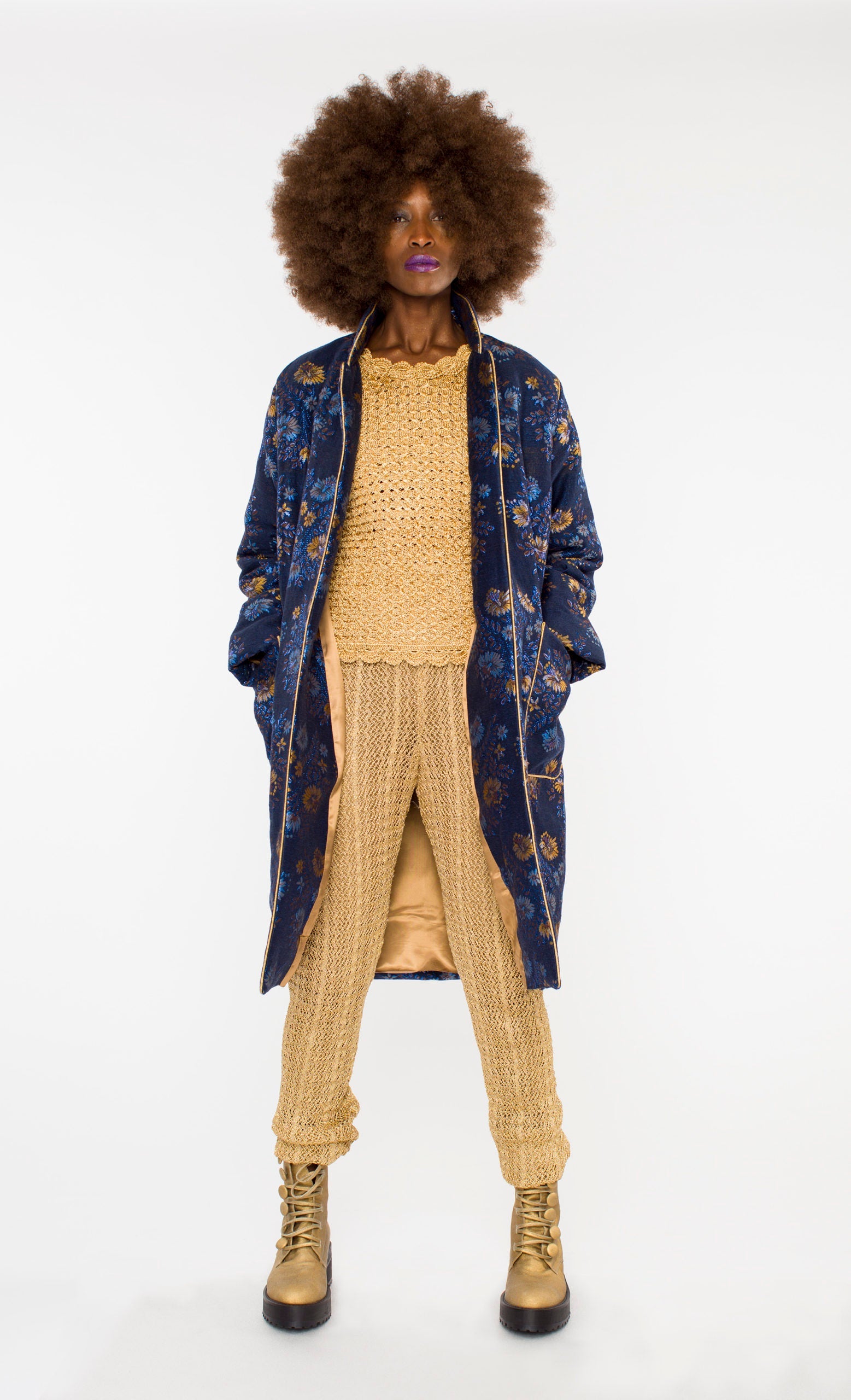 Coat Flowers Blue
