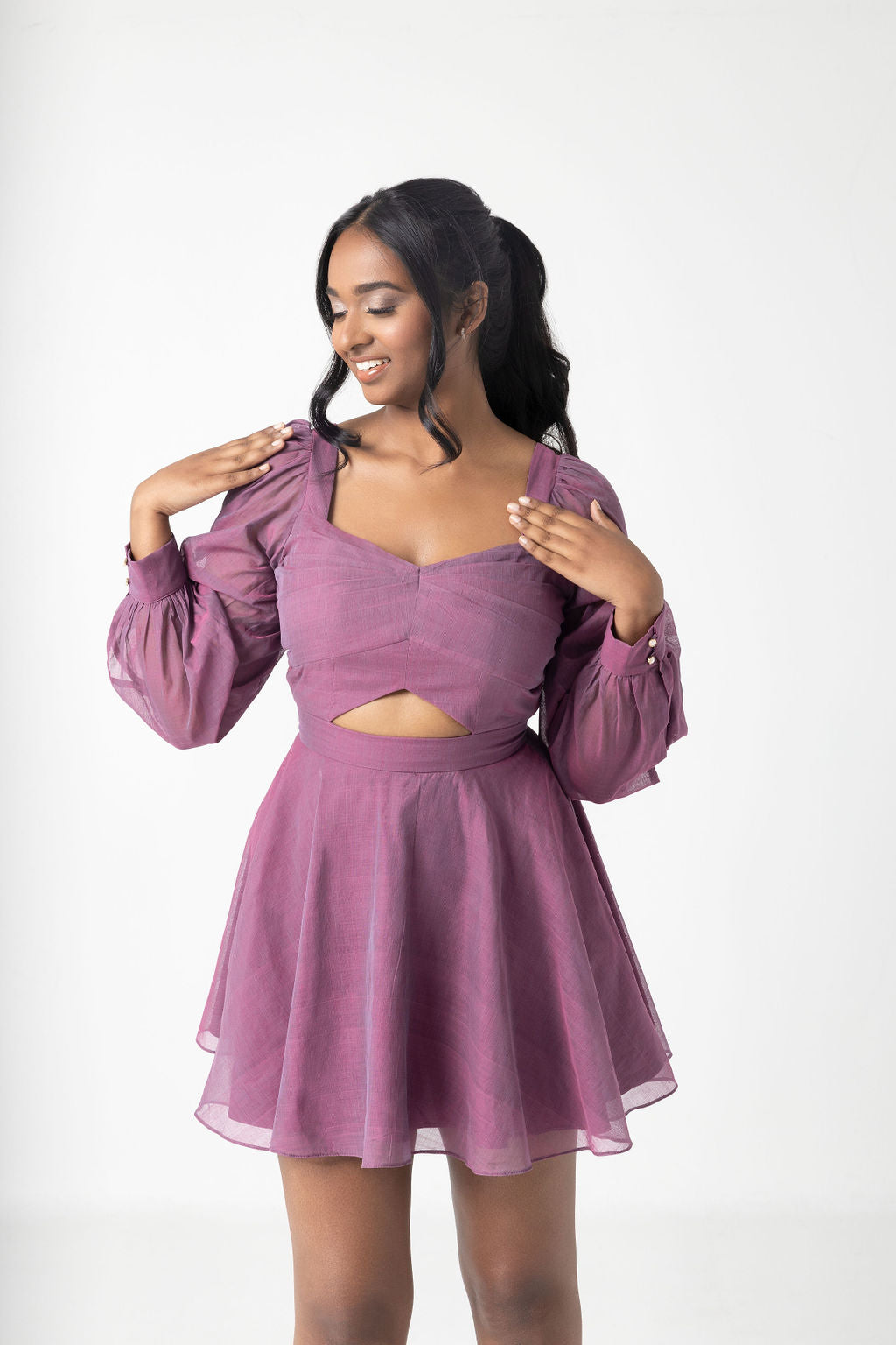 Lizzi Lantern Sleeve Dress