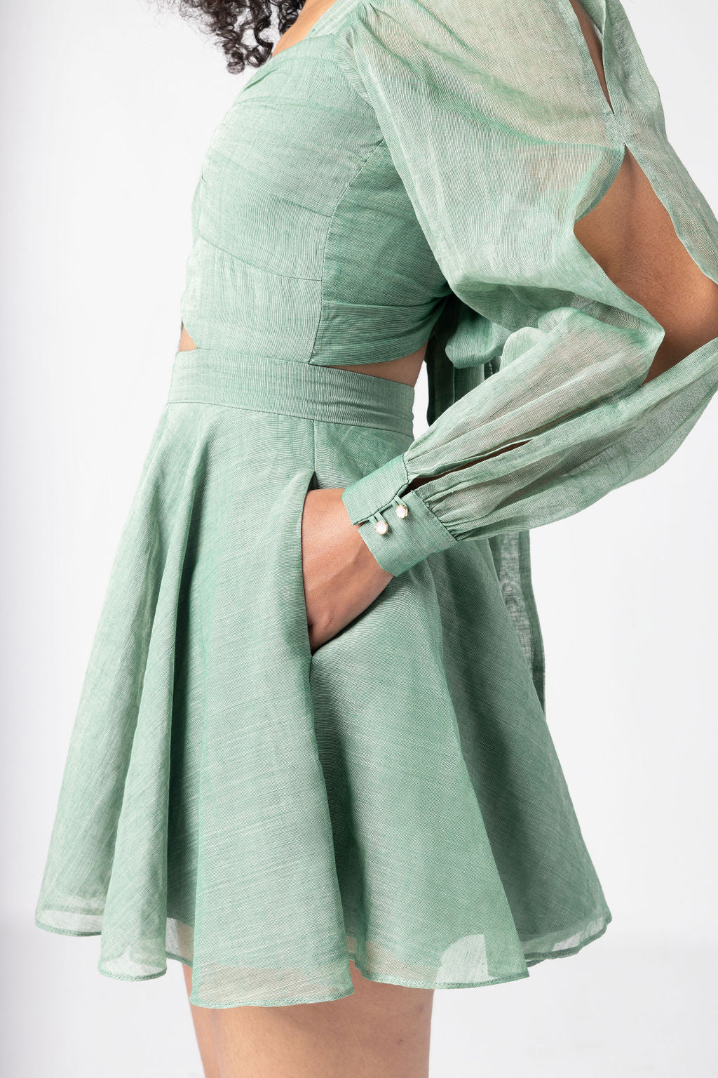 Lizzi Lantern Sleeve Dress