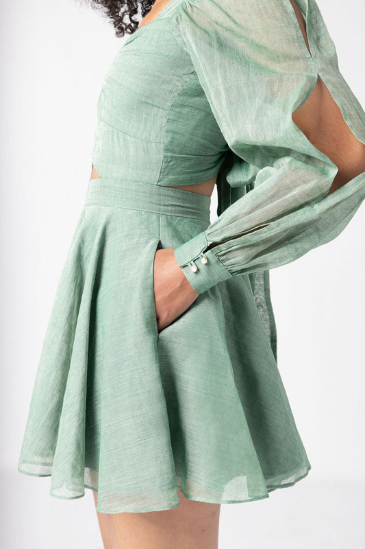 Lizzi Lantern Sleeve Dress