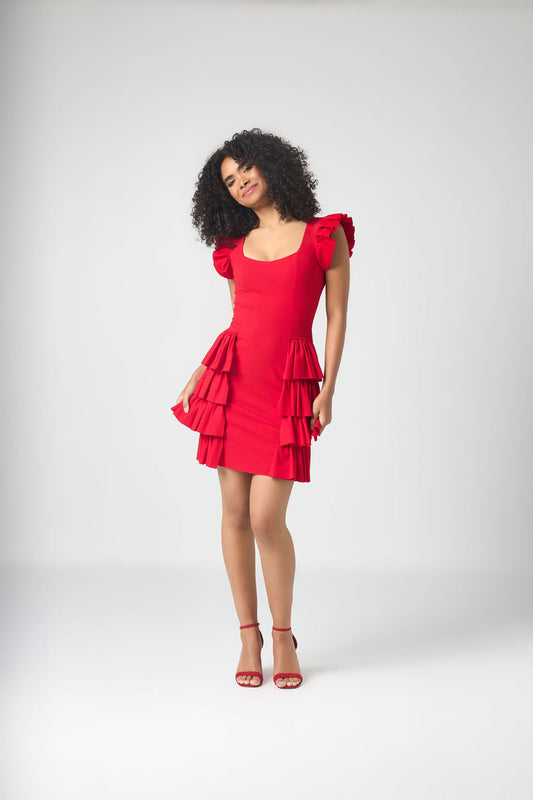 Naomi Ruffle Dress