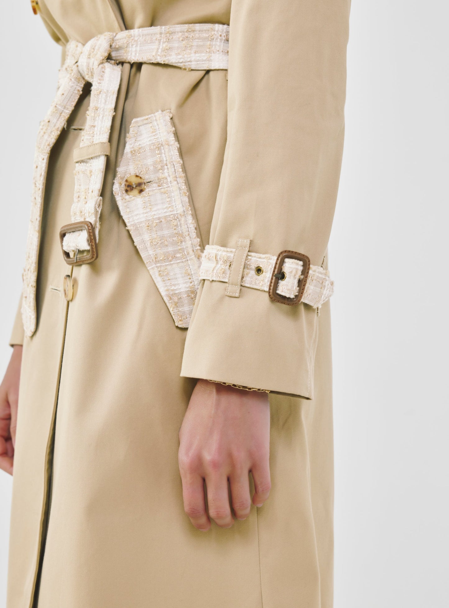 Twill & Tweed Contrast Trench