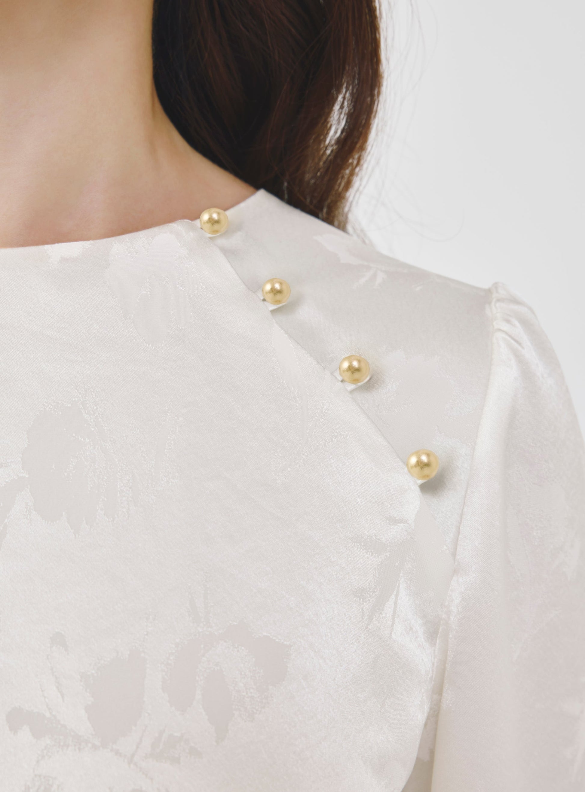 Off-White Floral Print Blouse