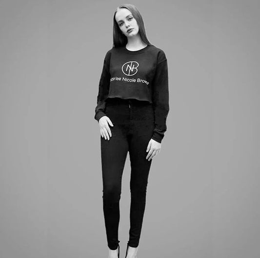 DNB Cropped Crewneck Sweatshirt (Black)
