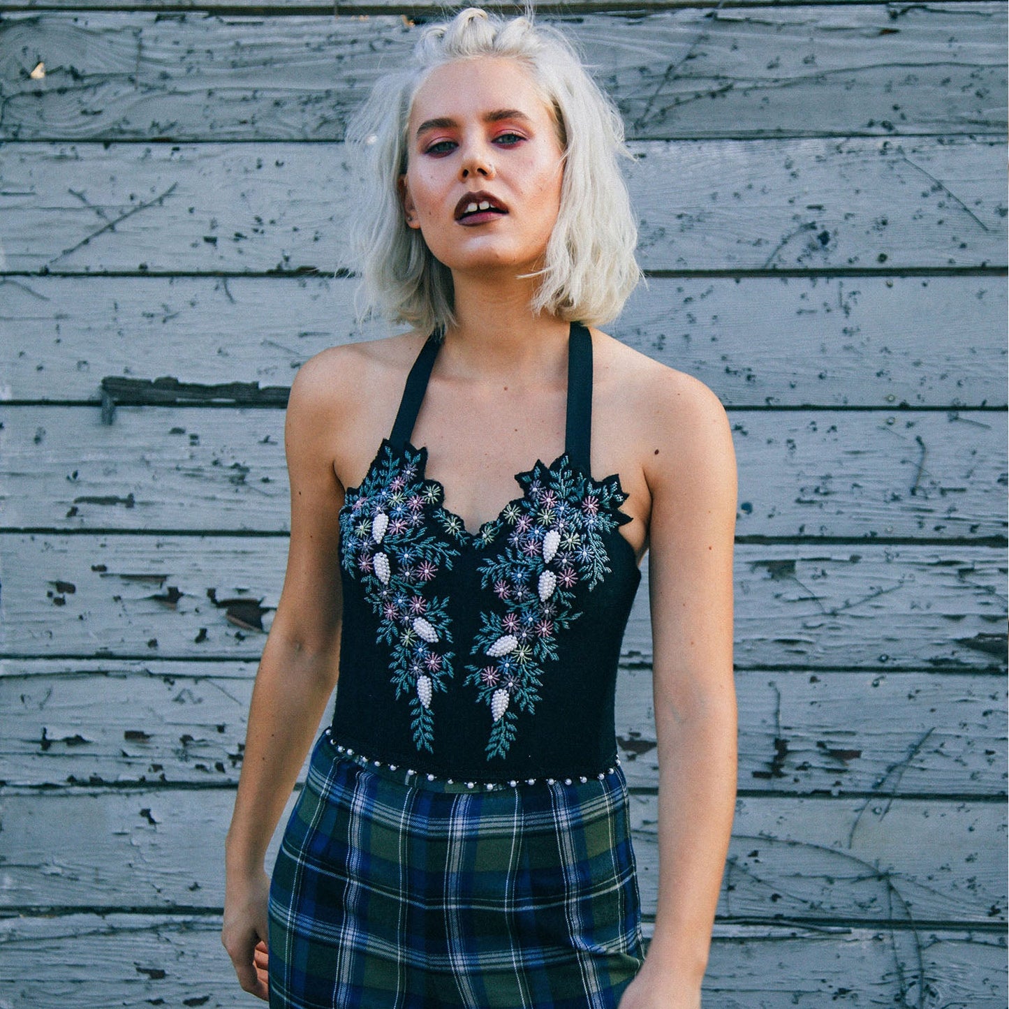 Agatha Beaded Wool Bustier