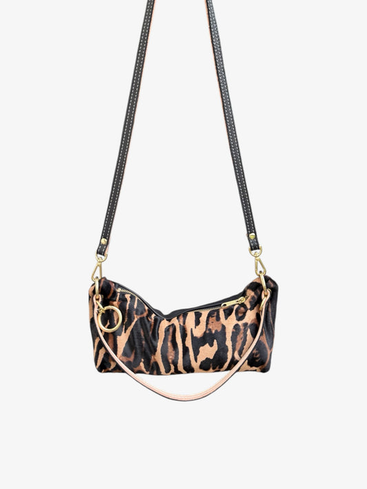 Baby Blair Shoulder Bag, Leopard Print Hair-On Hide-Available for Pre-Order