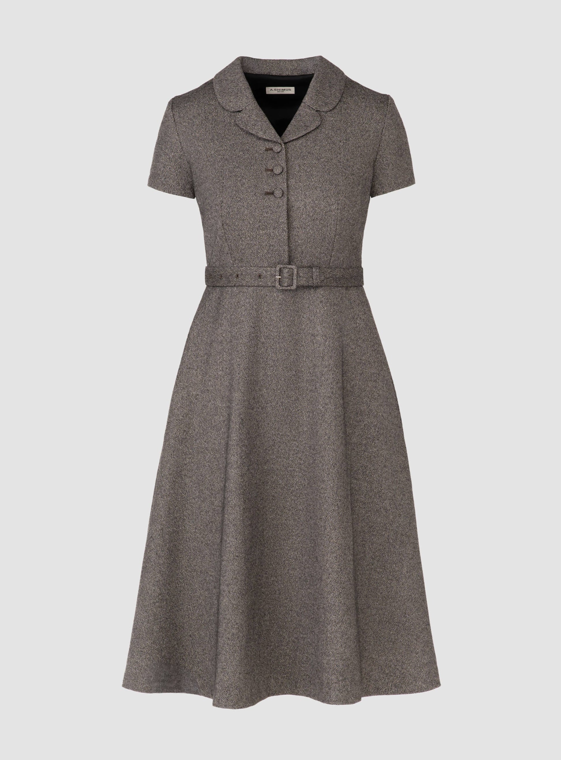 Classic Fancy Tweed Midi Dress