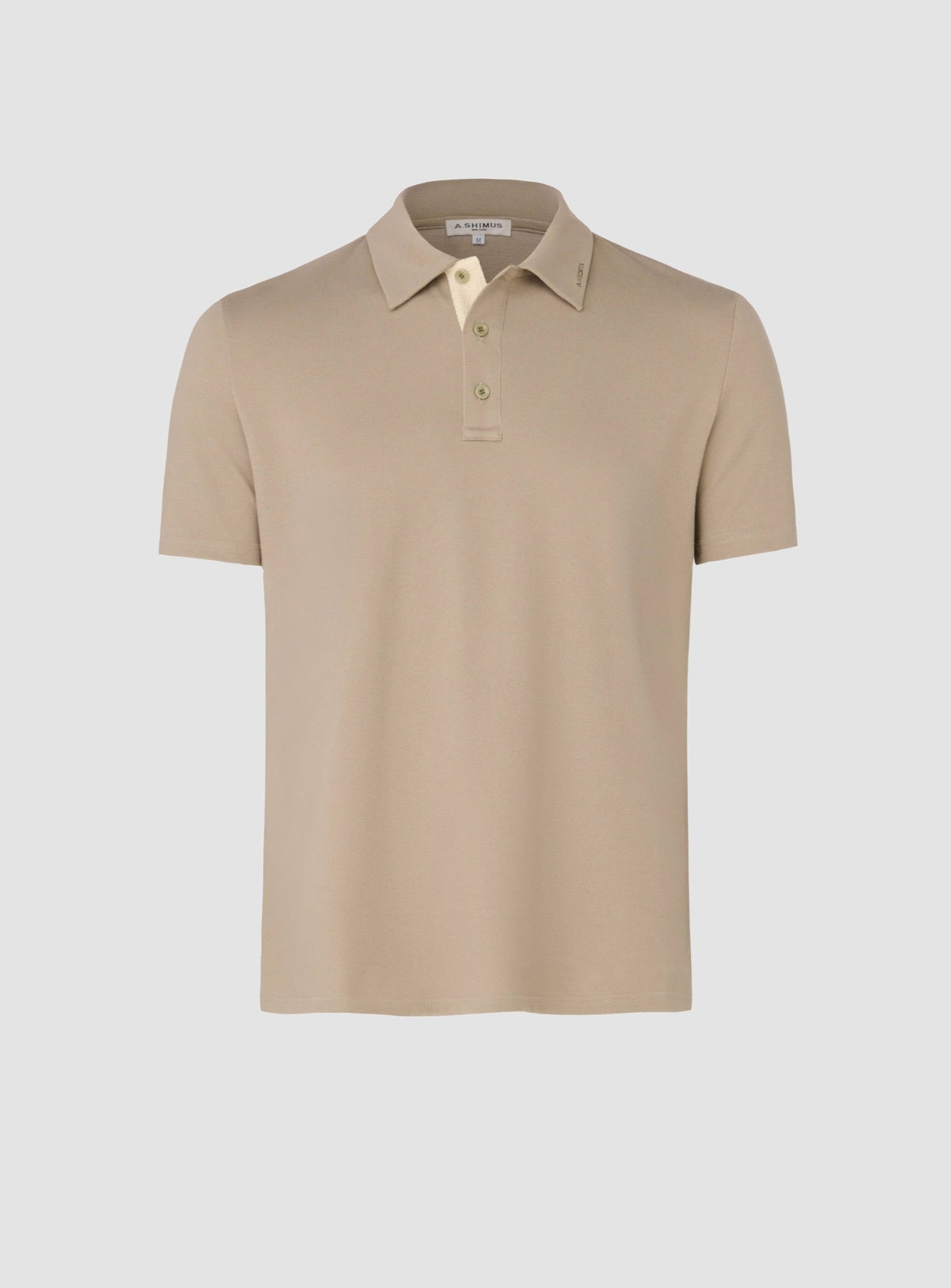 Men's Cotton Polo Shirt with Fancy Tweed