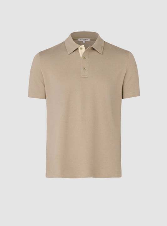 Men's Cotton Polo Shirt with Fancy Tweed