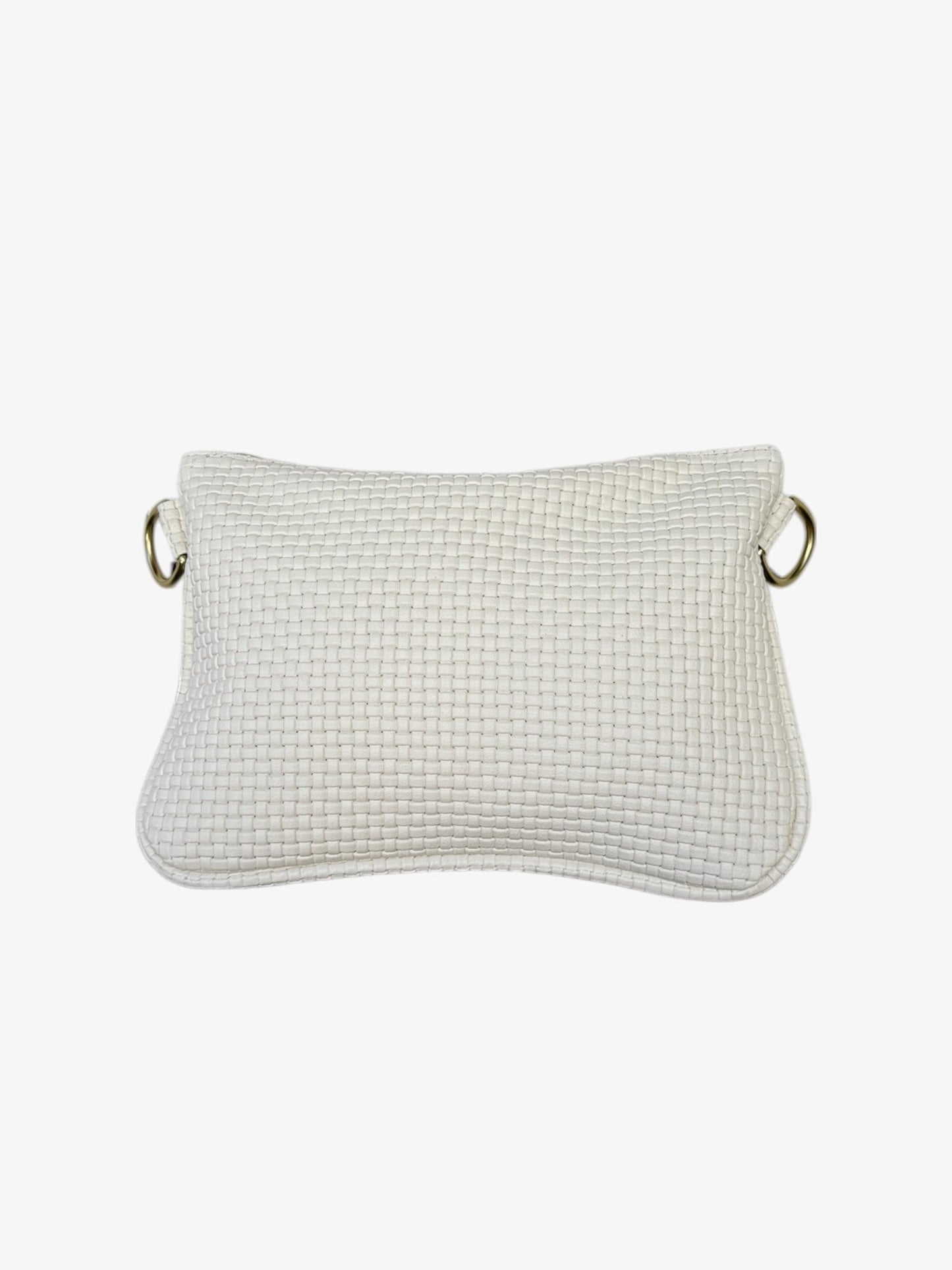 Alice Crossbody Bag, Cream Embossed Leather