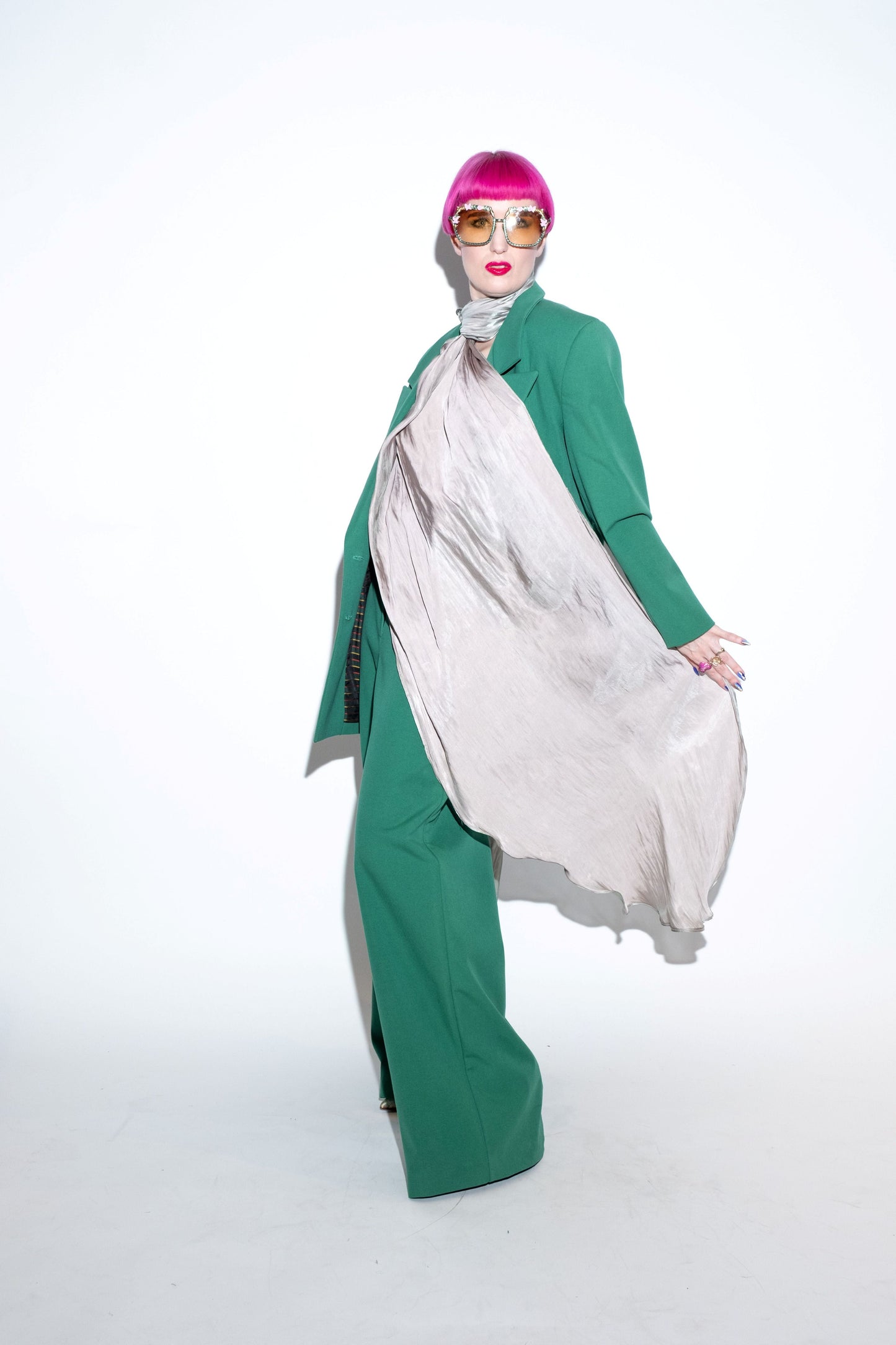 Suit Green Wide Leg