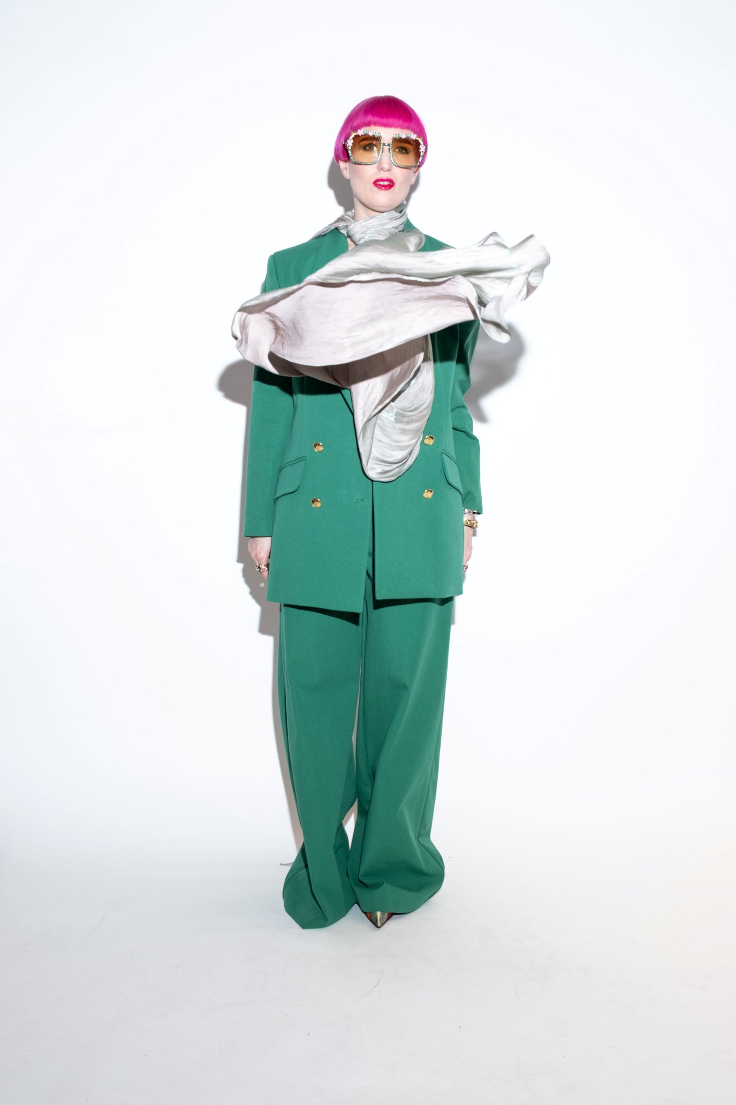 Suit Green Wide Leg