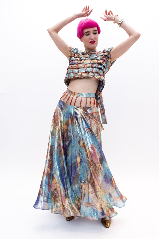 Top and Skirt Silk Runway Paris