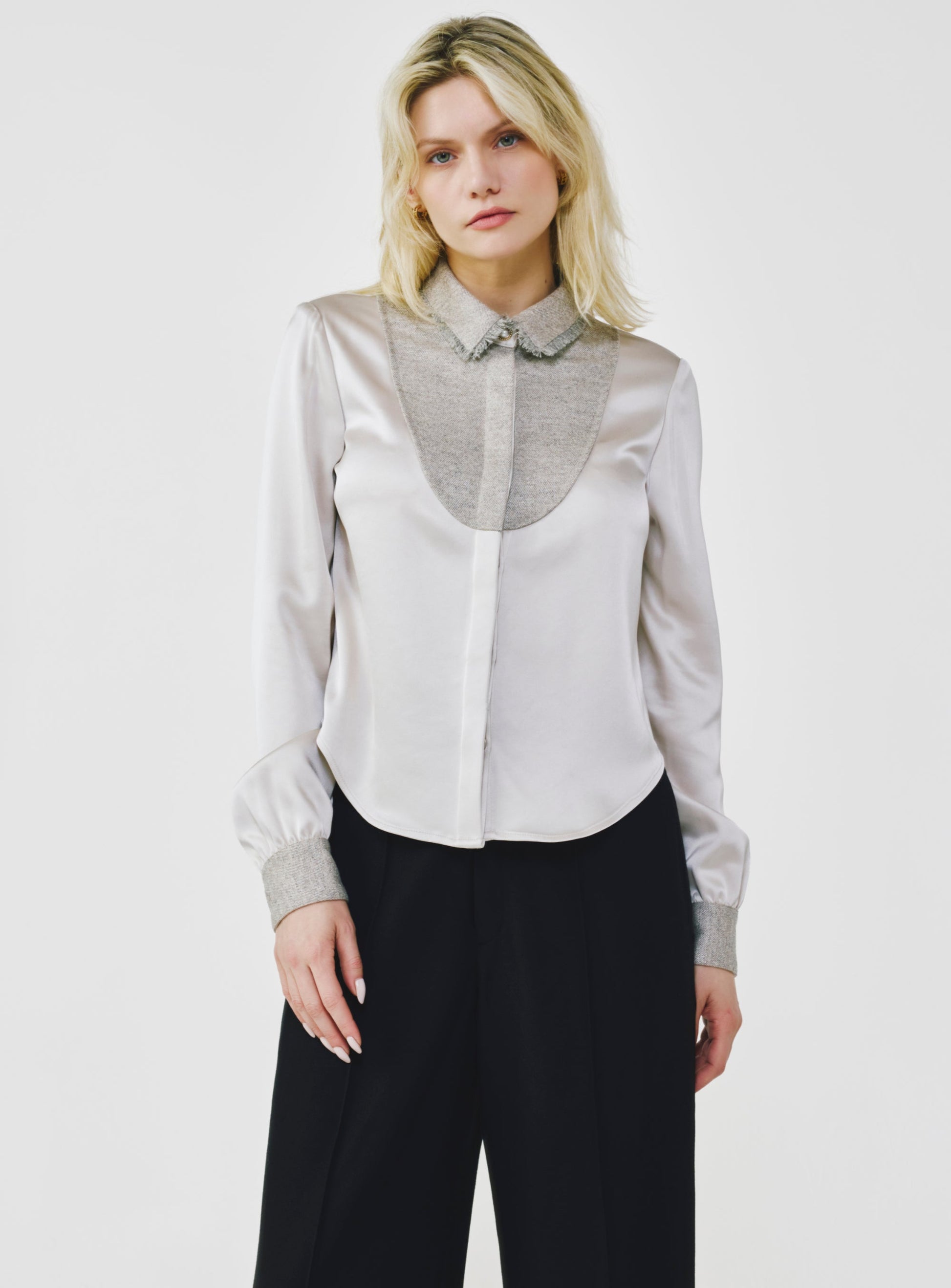 Fancy Tweed Button Up Shirt
