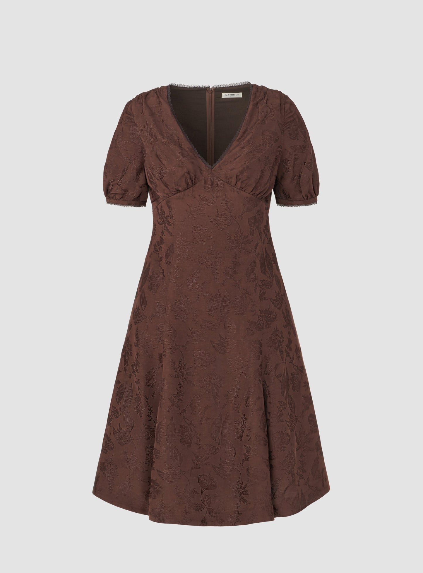 Floral Jacquard Midi Dress