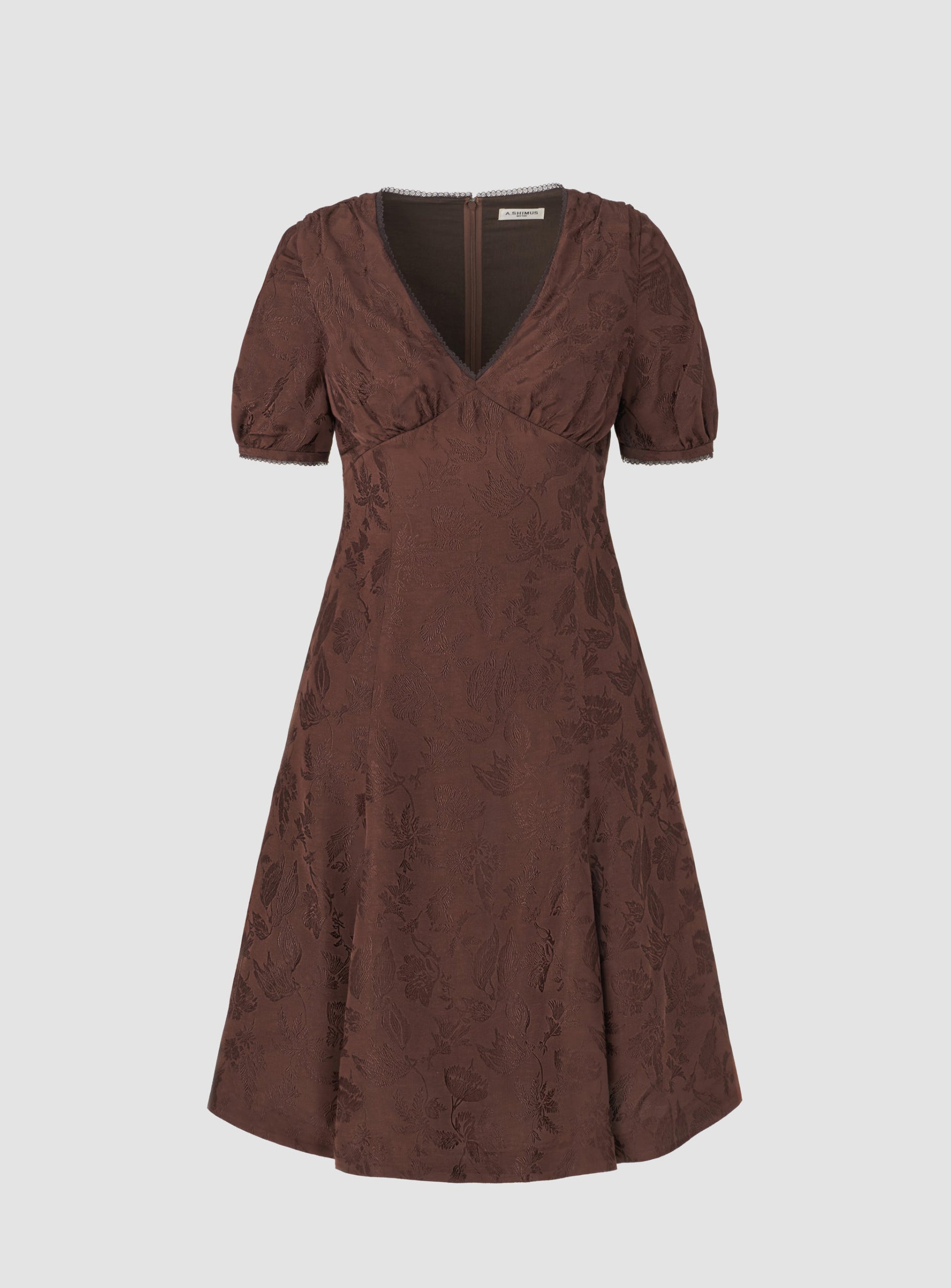 Floral Jacquard Midi Dress