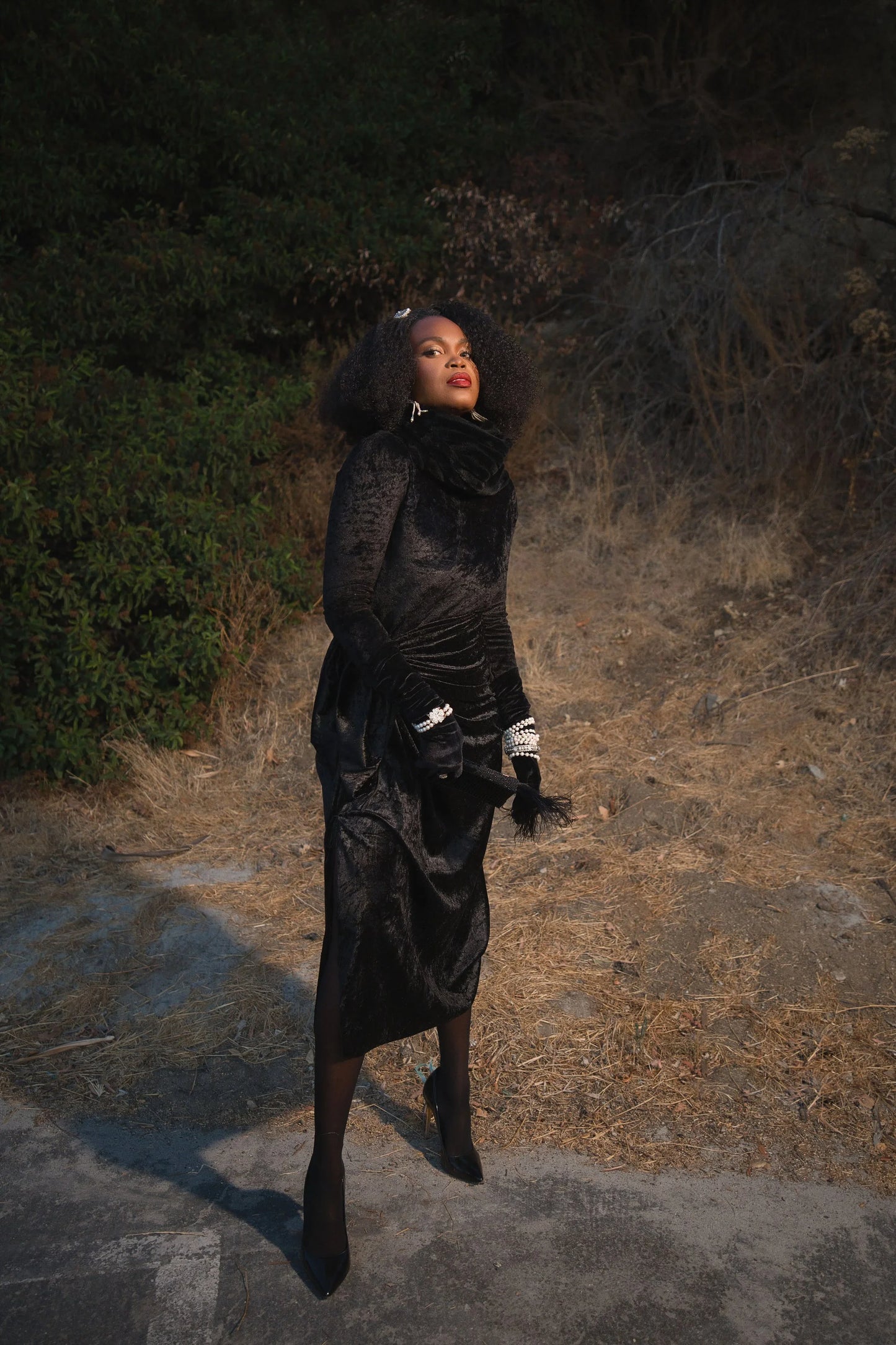 DNB's Amélie Velvet Skirt Set