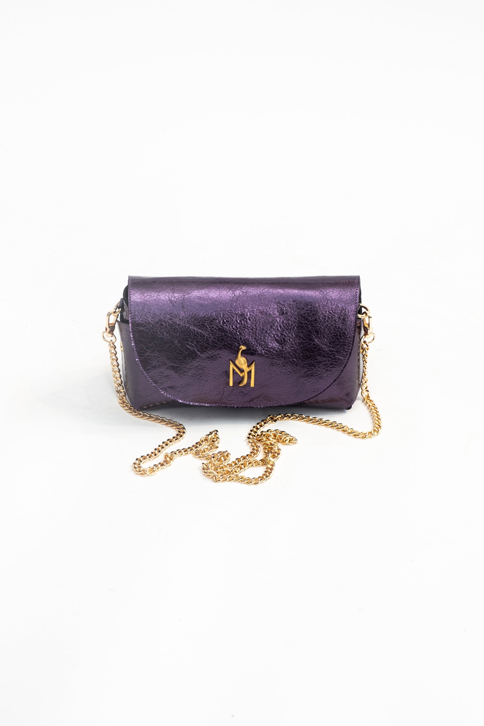 Handmade Bag Metallic Purple