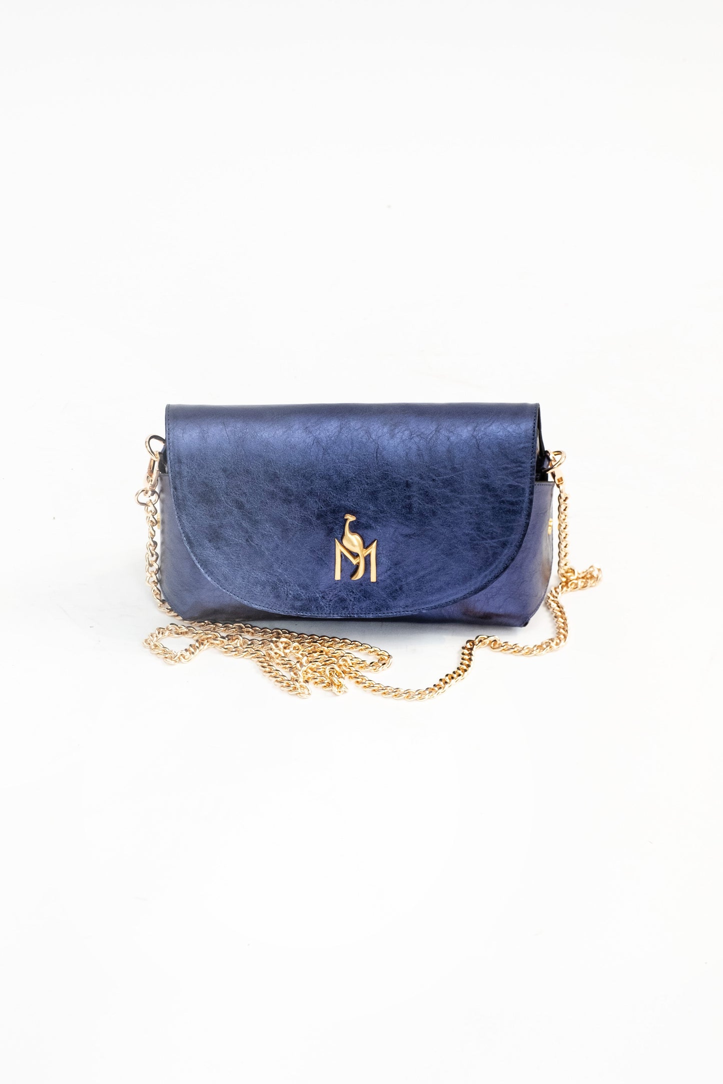 Handmade Bag Metallic Navy