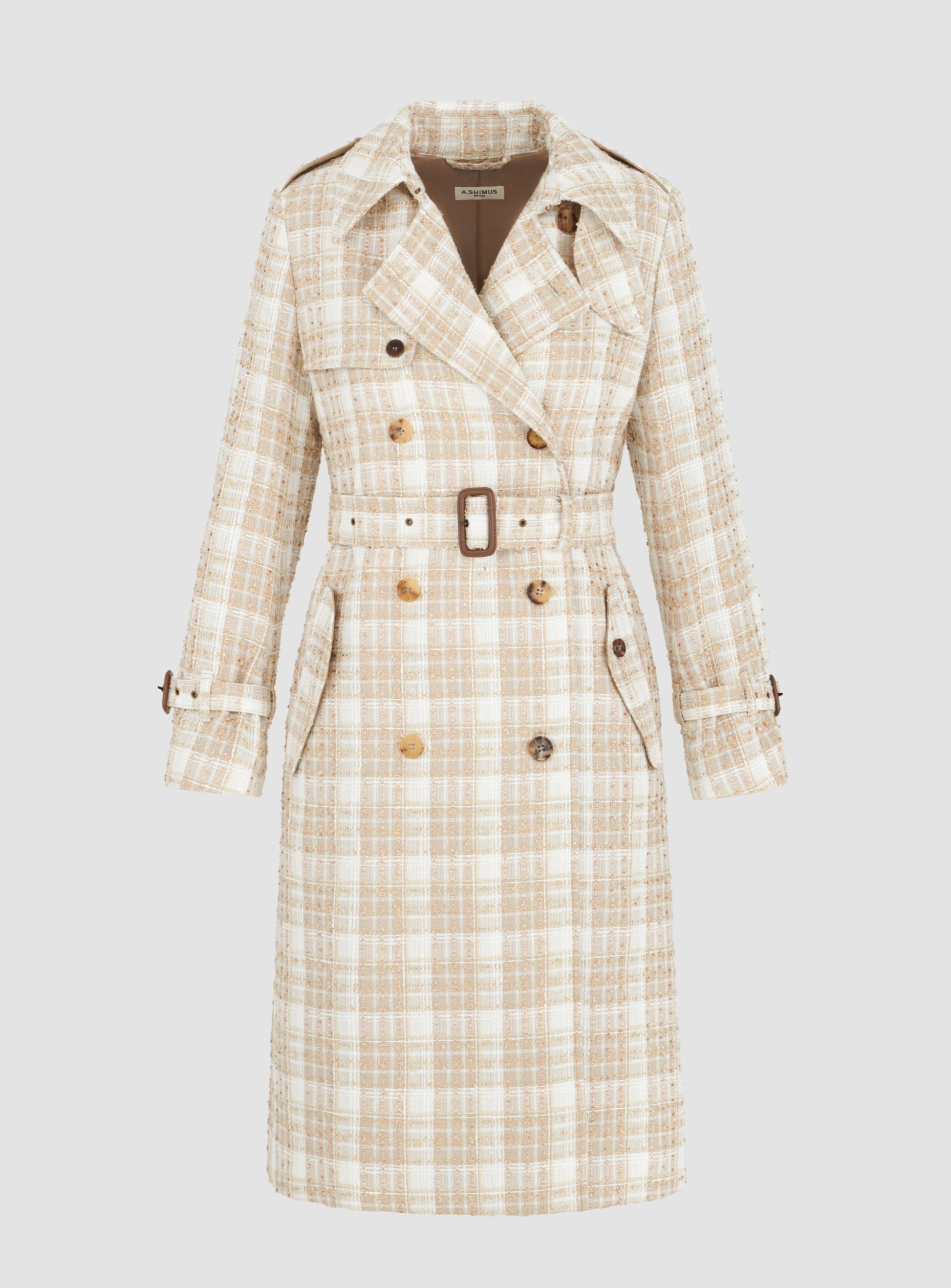 Heritage Plaid Tweed Trench