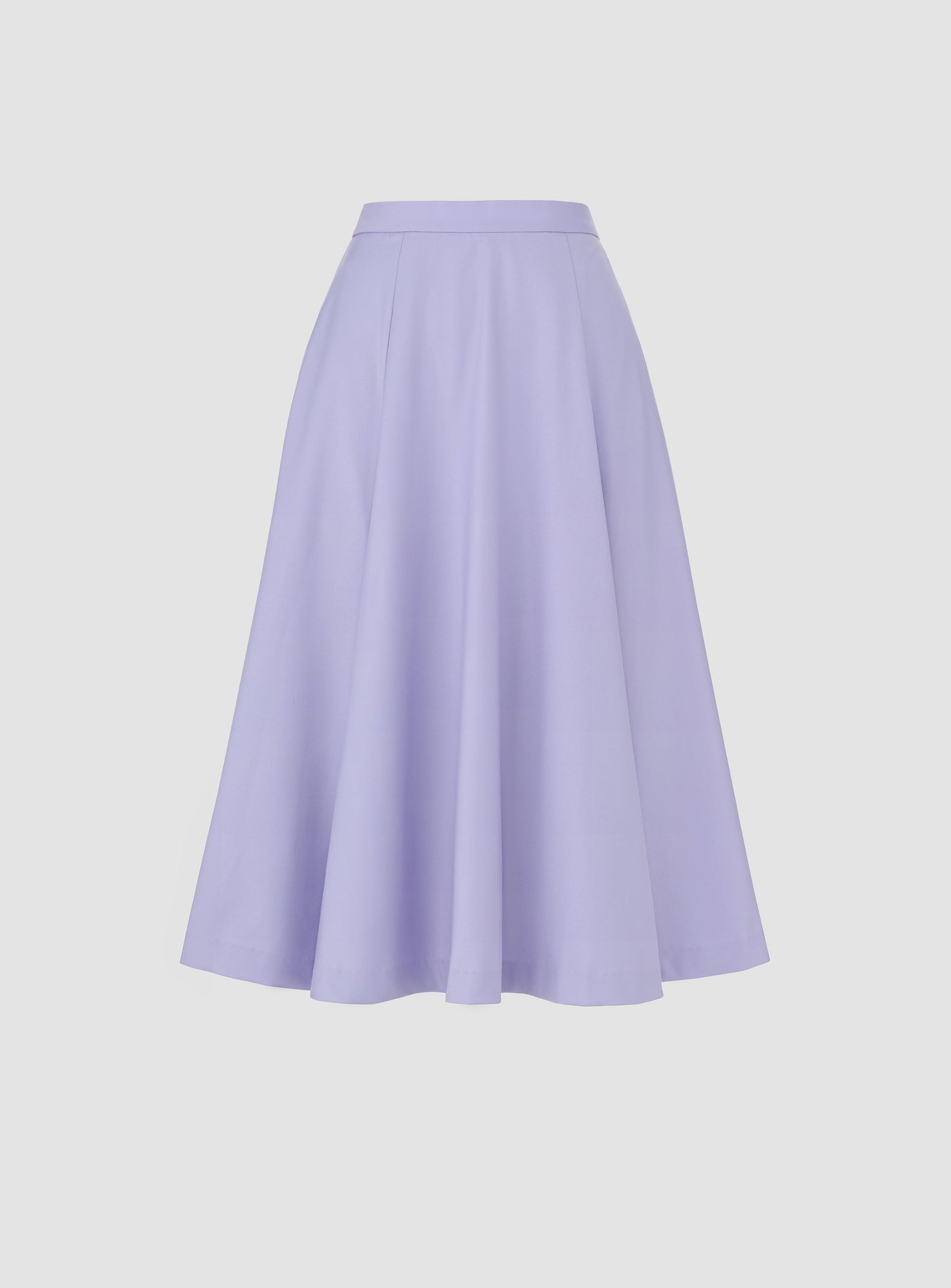 High-Waist Midi Skirt with Elastic Waistband