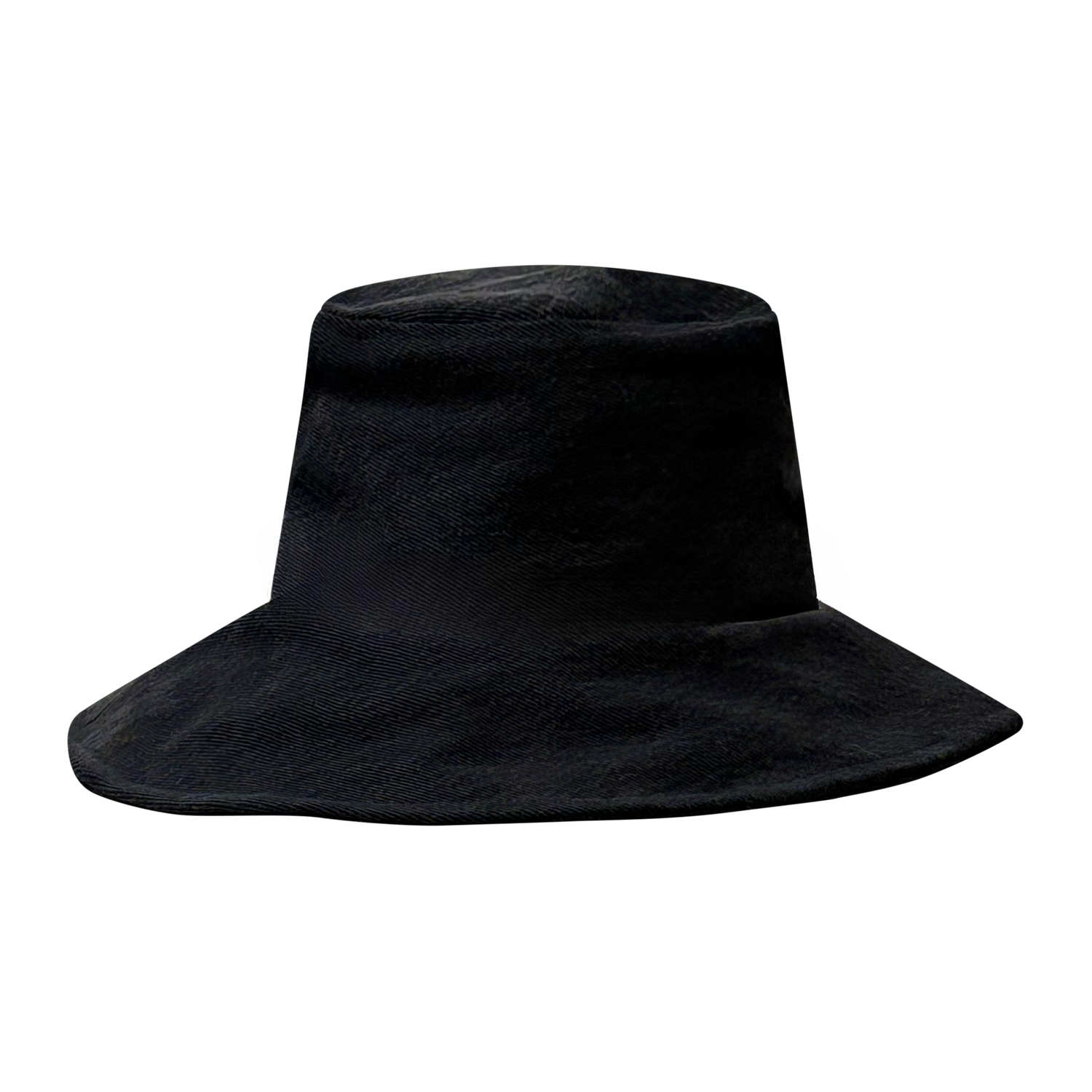 Denim Bucket Hat-Black