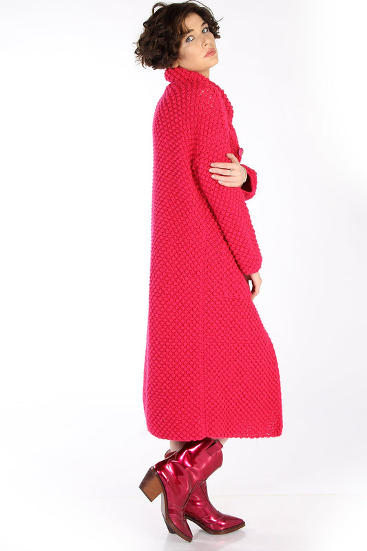 Handmade Cardigan Mohair red