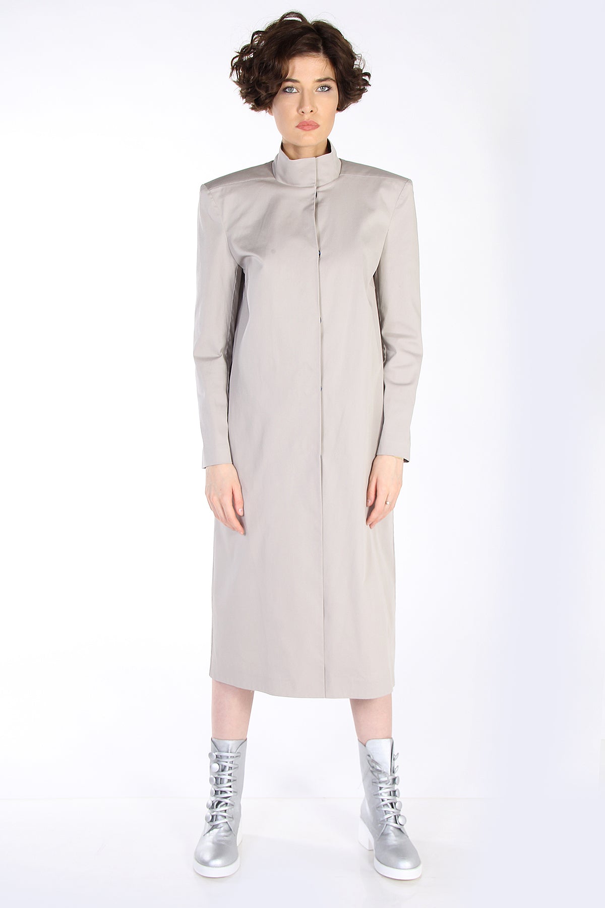 PRINTED COAT GRAY