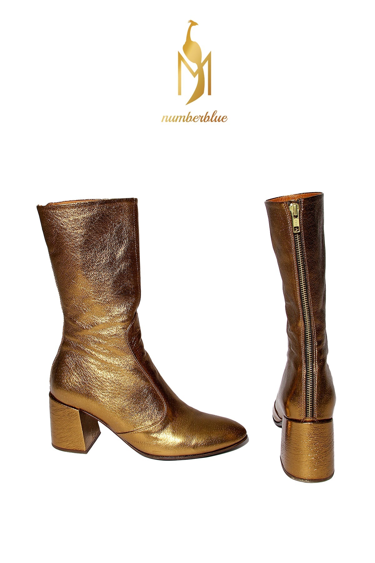 Handmade Ankle Boots Gold