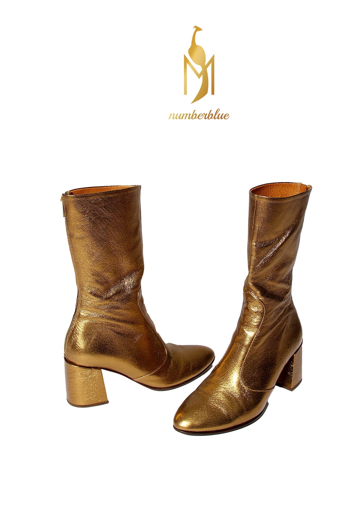 Handmade Ankle Boots Gold