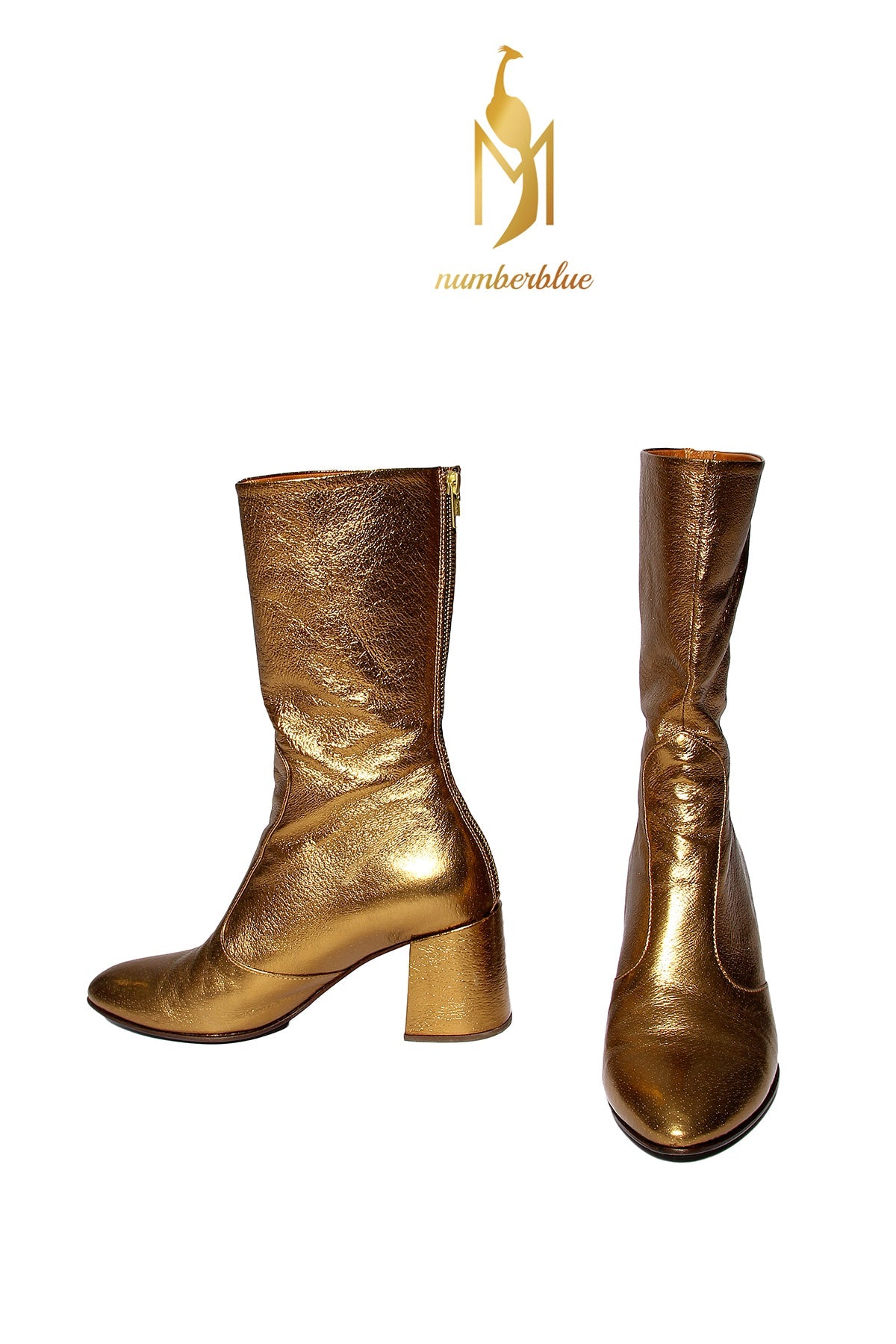 Handmade Ankle Boots Gold