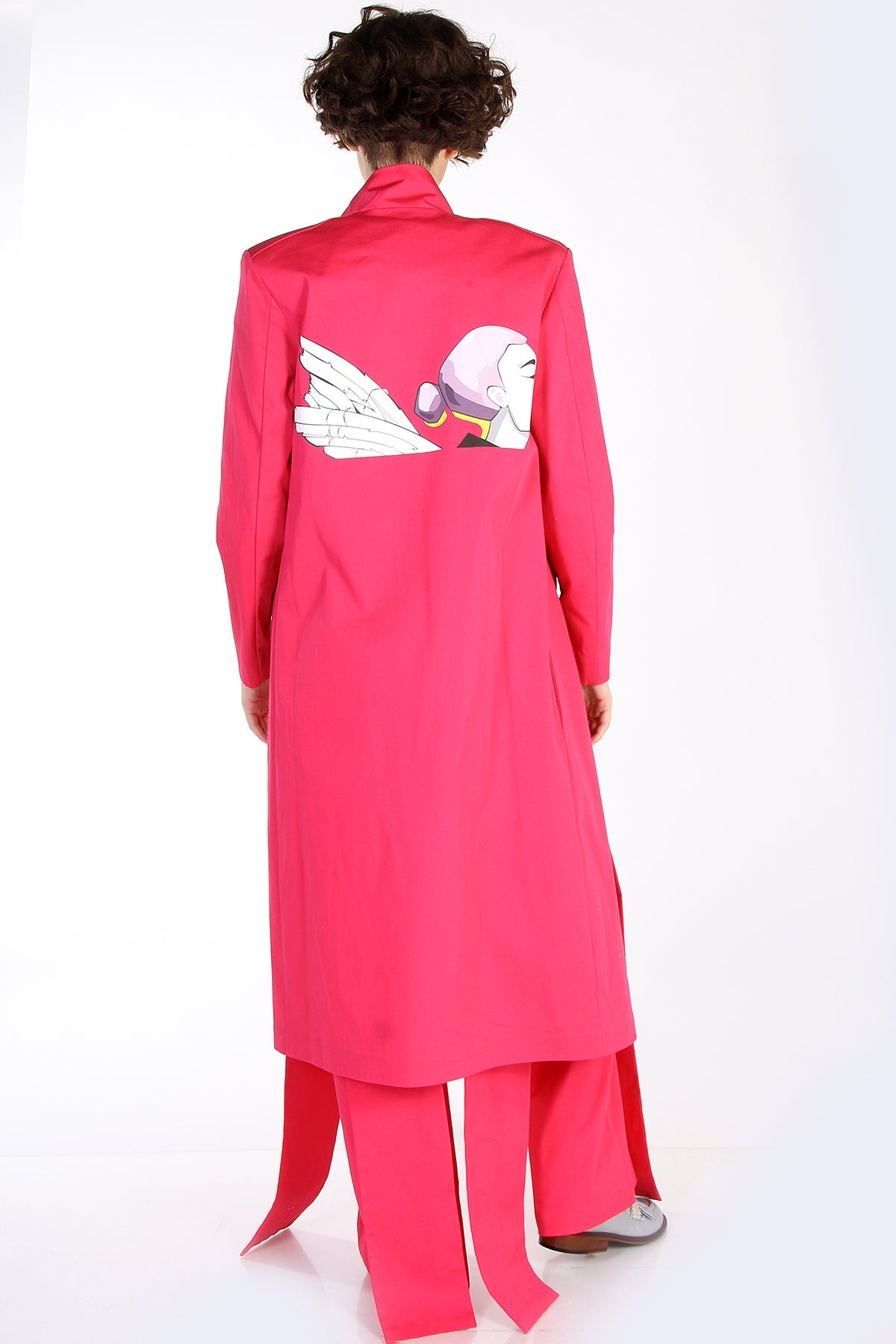 PRINTED COAT PINK