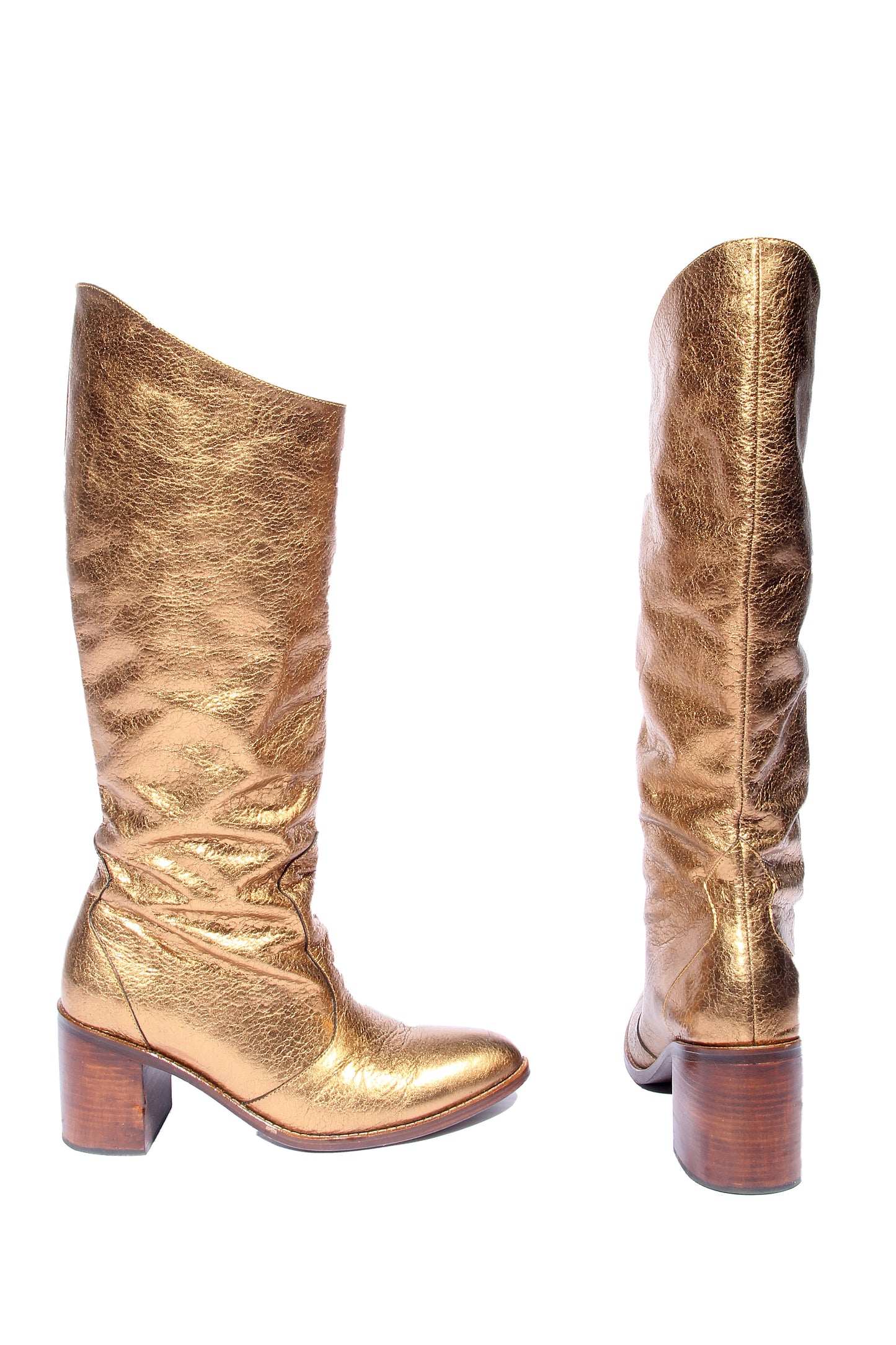Handmade Boots Gold