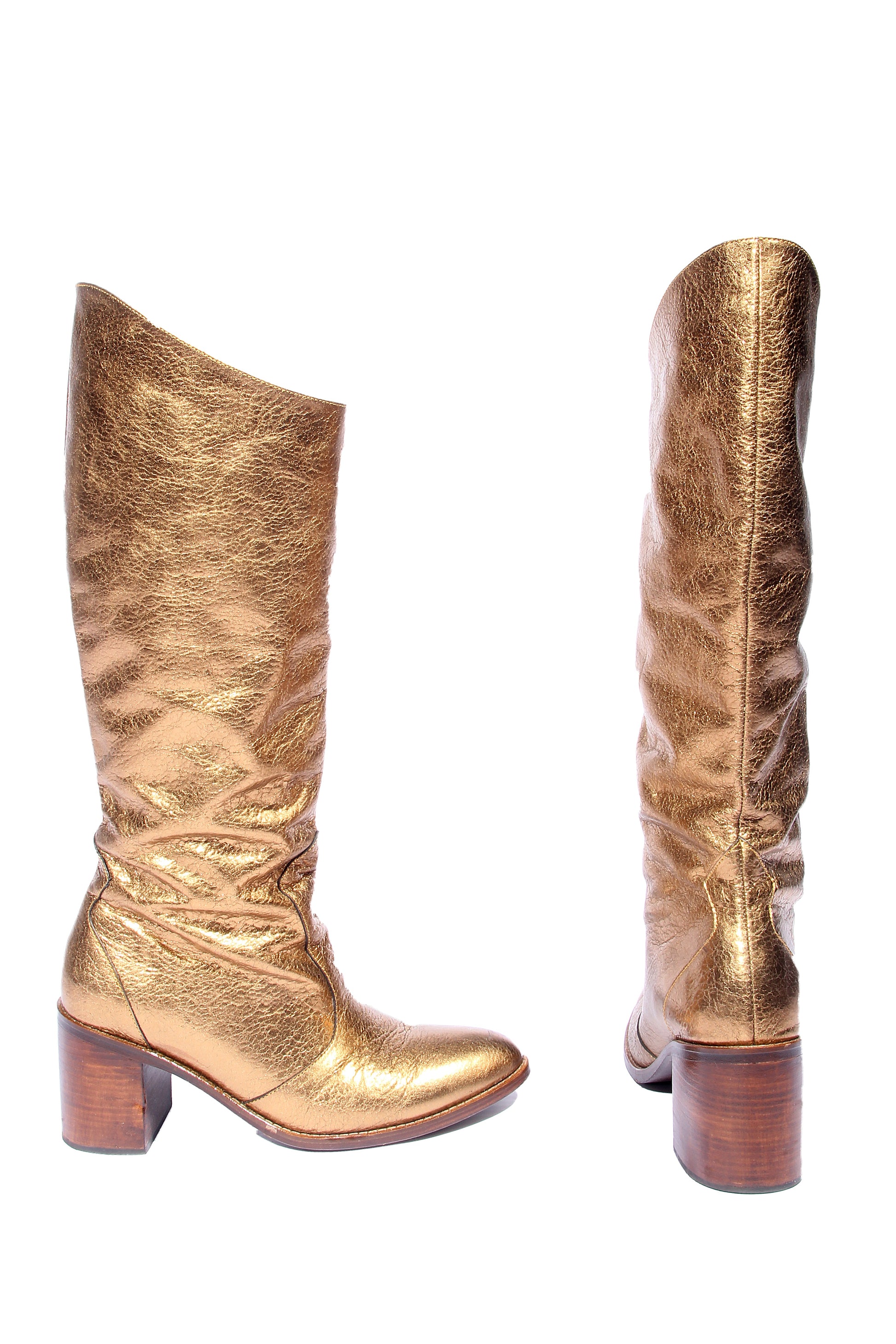 Handmade Boots Gold