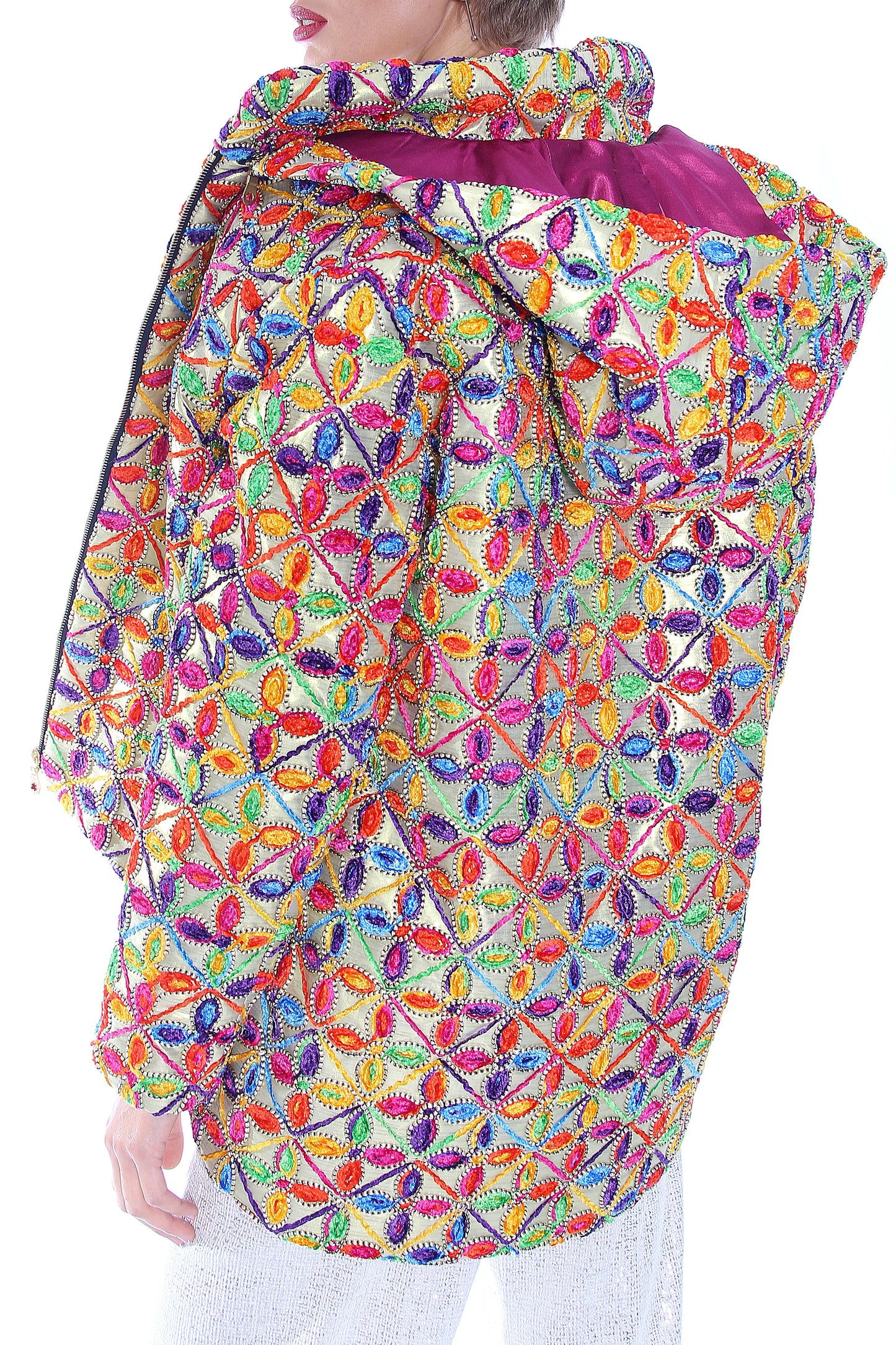 Bunte Jacke mit Kaputze "Vision K"