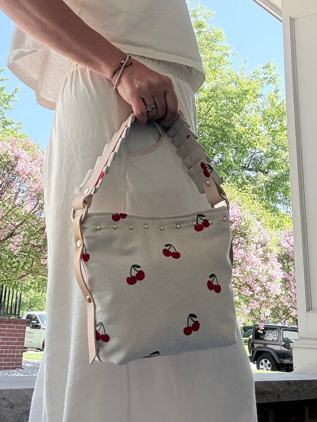 Summer Cherry Bucket Bag