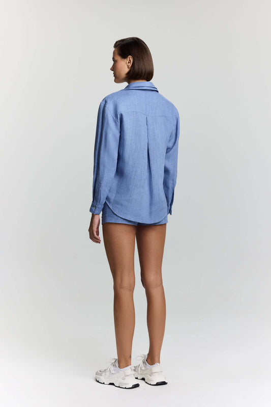 JENDUE Amara Linen Shirt — Lightweight Button-Up