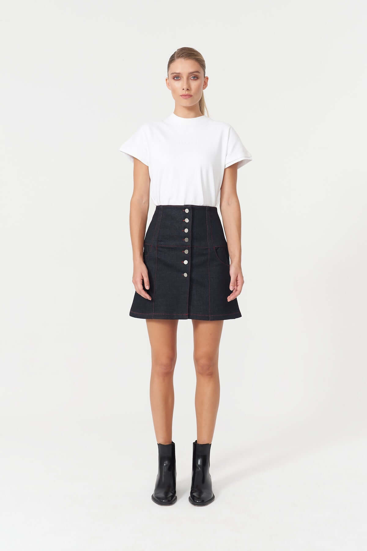 Jendue Aura Denim T-Shirt - Premium Women's Tee