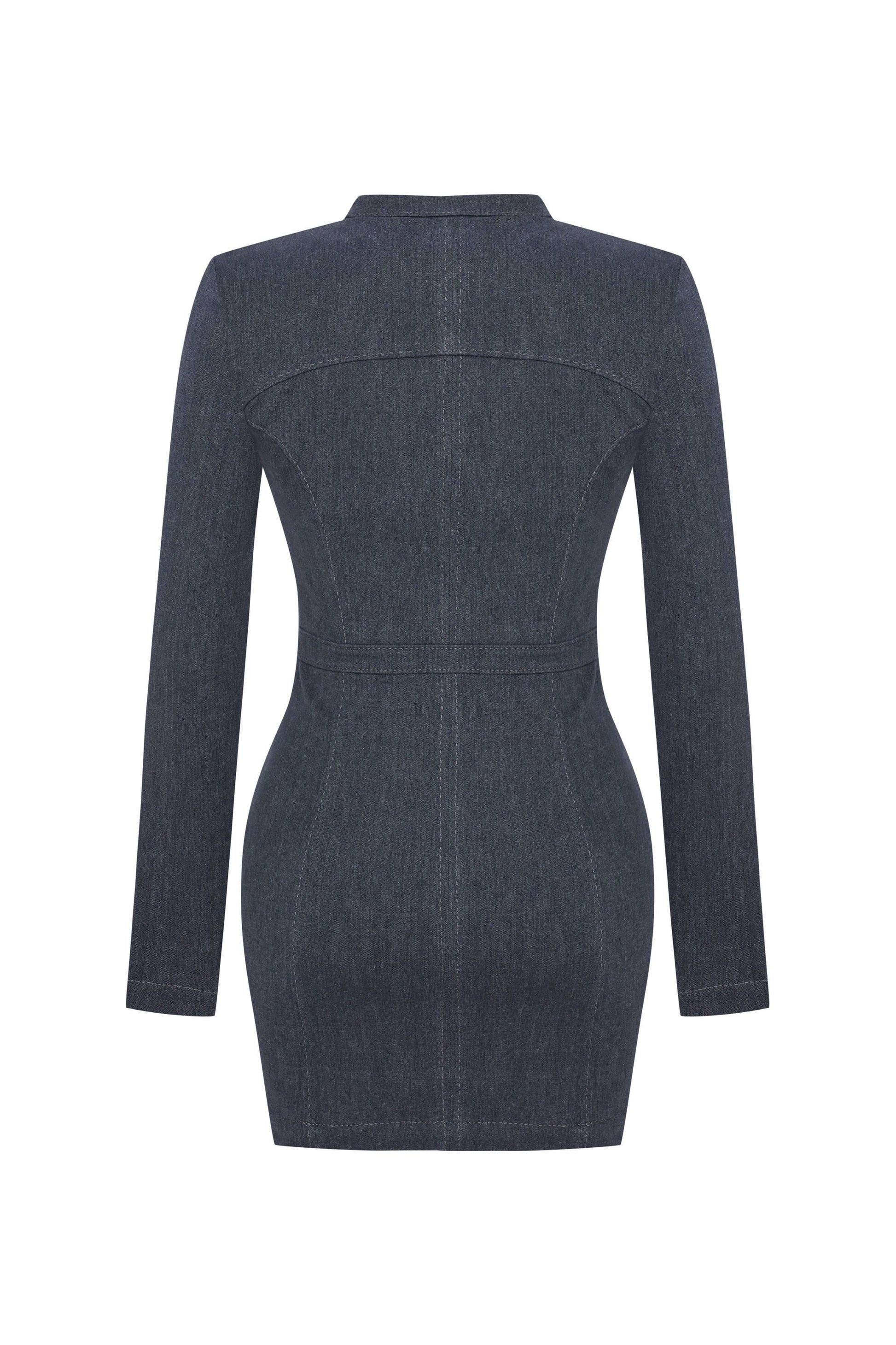 JENDUE Aurora Denim Dress - Chic Cut-Out Mini