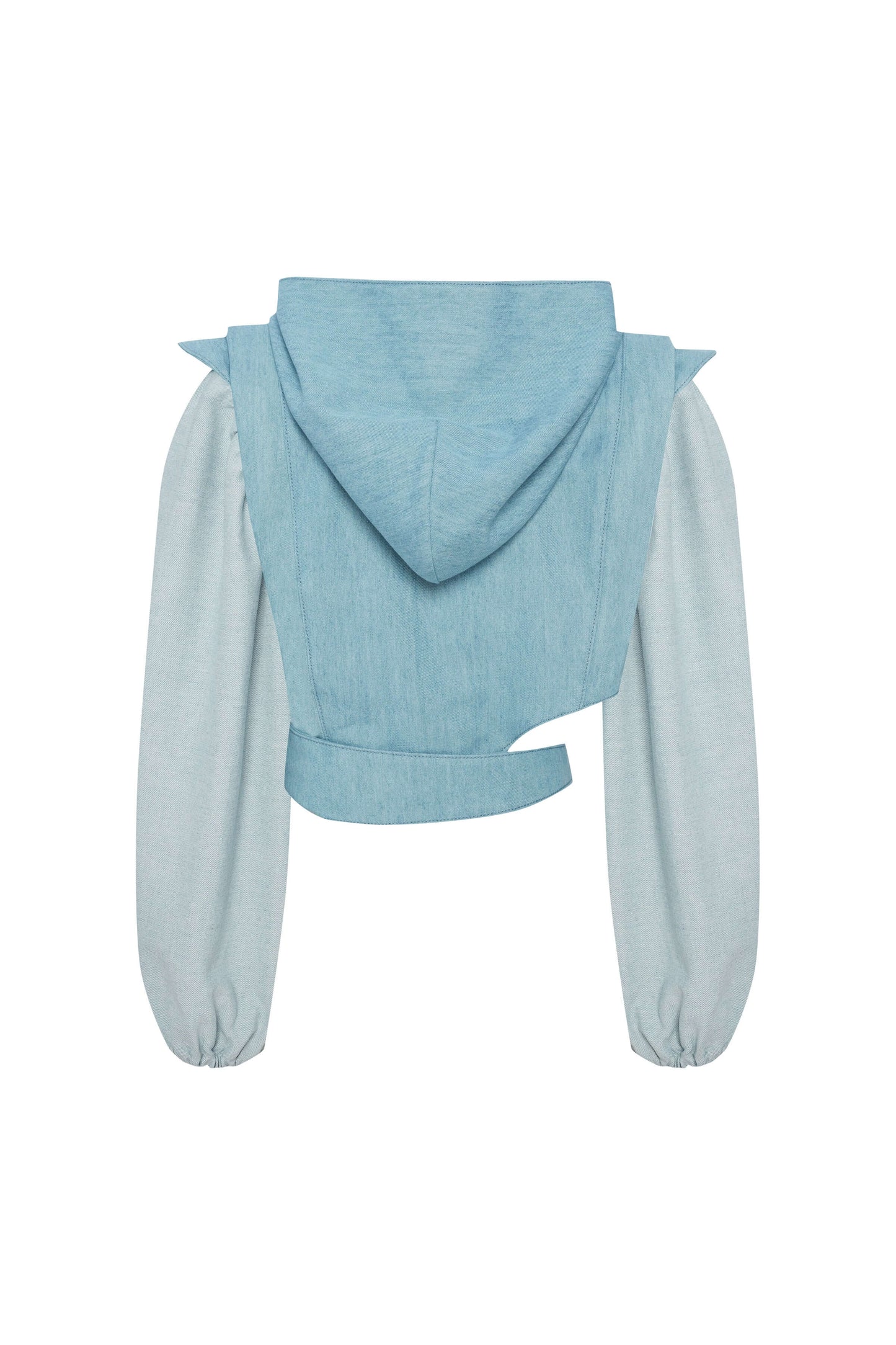 JENDUE Belinda Denim Vest & Jacket - Asymmetrical Style