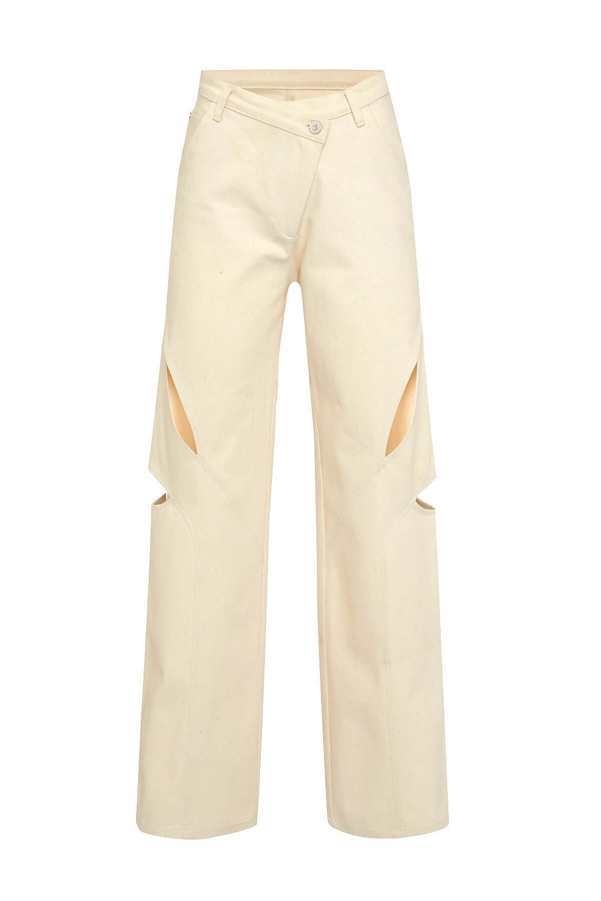 JENDUE Chaby Chic Cut-Out Denim Jeans - Unique & Stylish