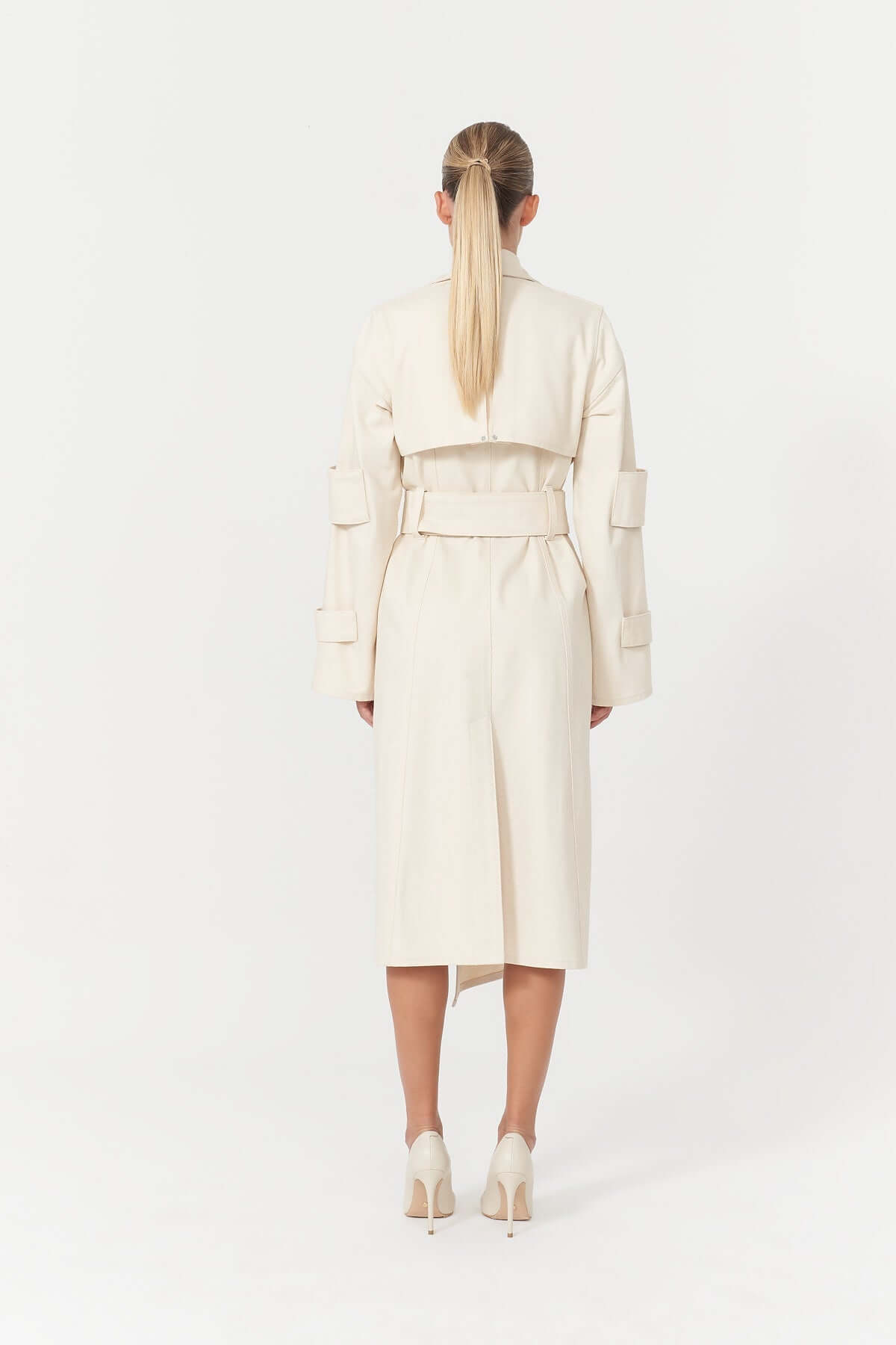 JENDUE Chaby Denim Jacket Trench Coat - Women's Long Coat