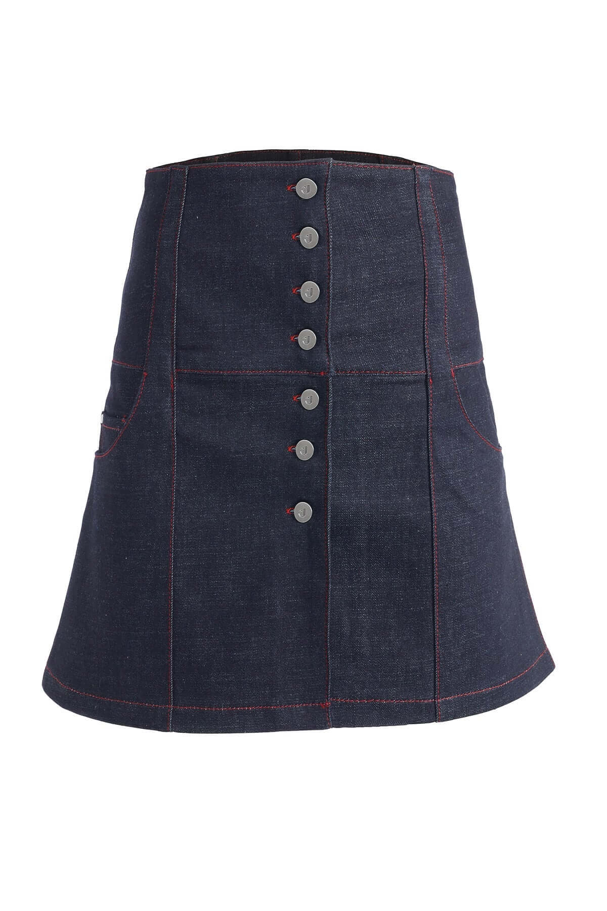JENDUE Chaby Denim Mini Skirt | High-Waist A-Line