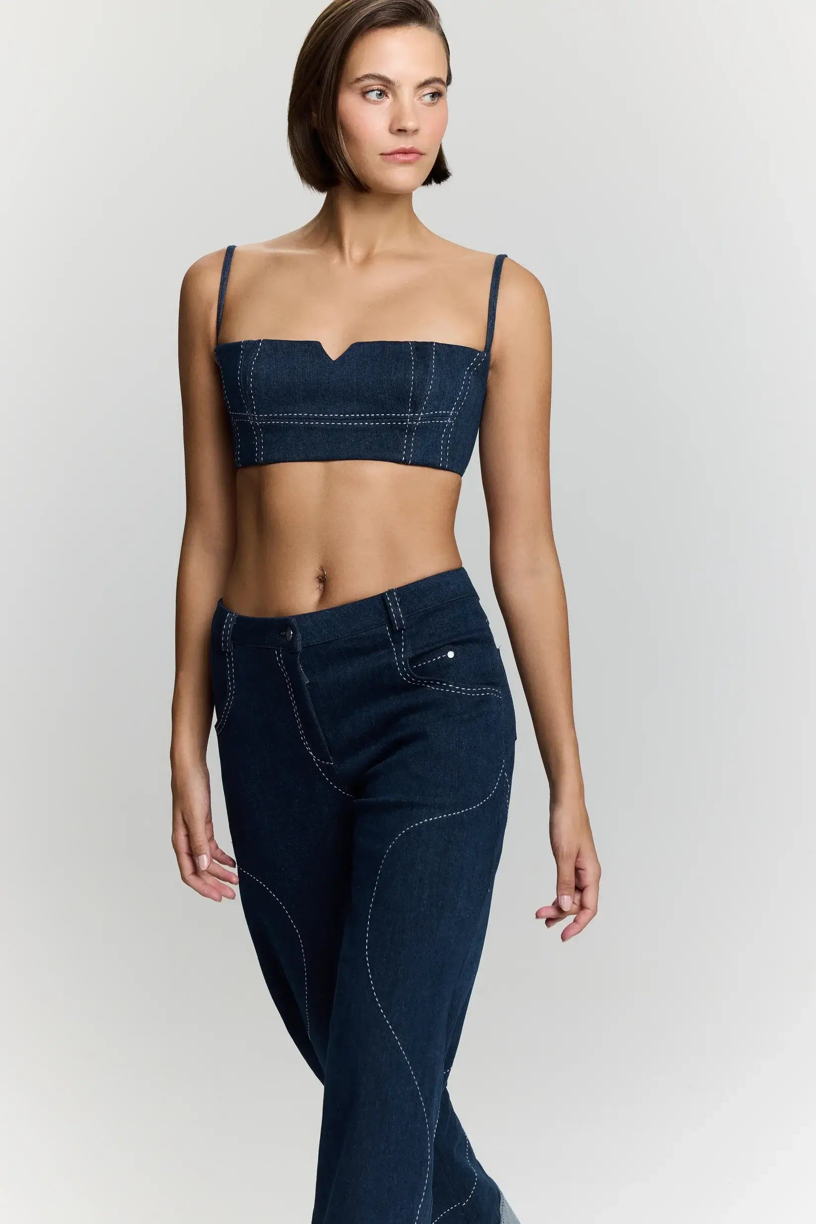 JENDUE Clementine Denim Jean - High Waisted Wide Leg