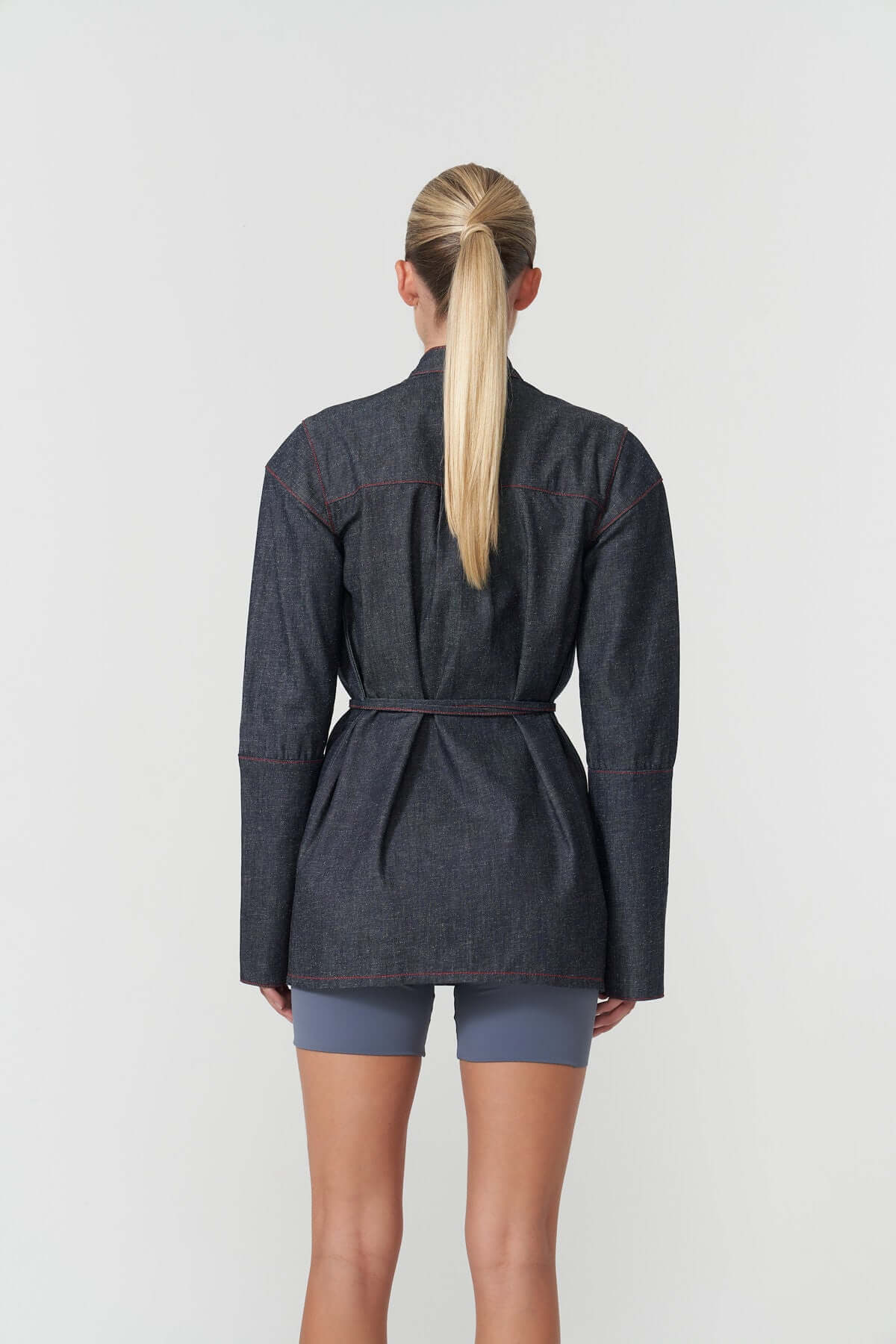 JENDUE Davidson Double Collar Denim Shirt - Women's Blouse