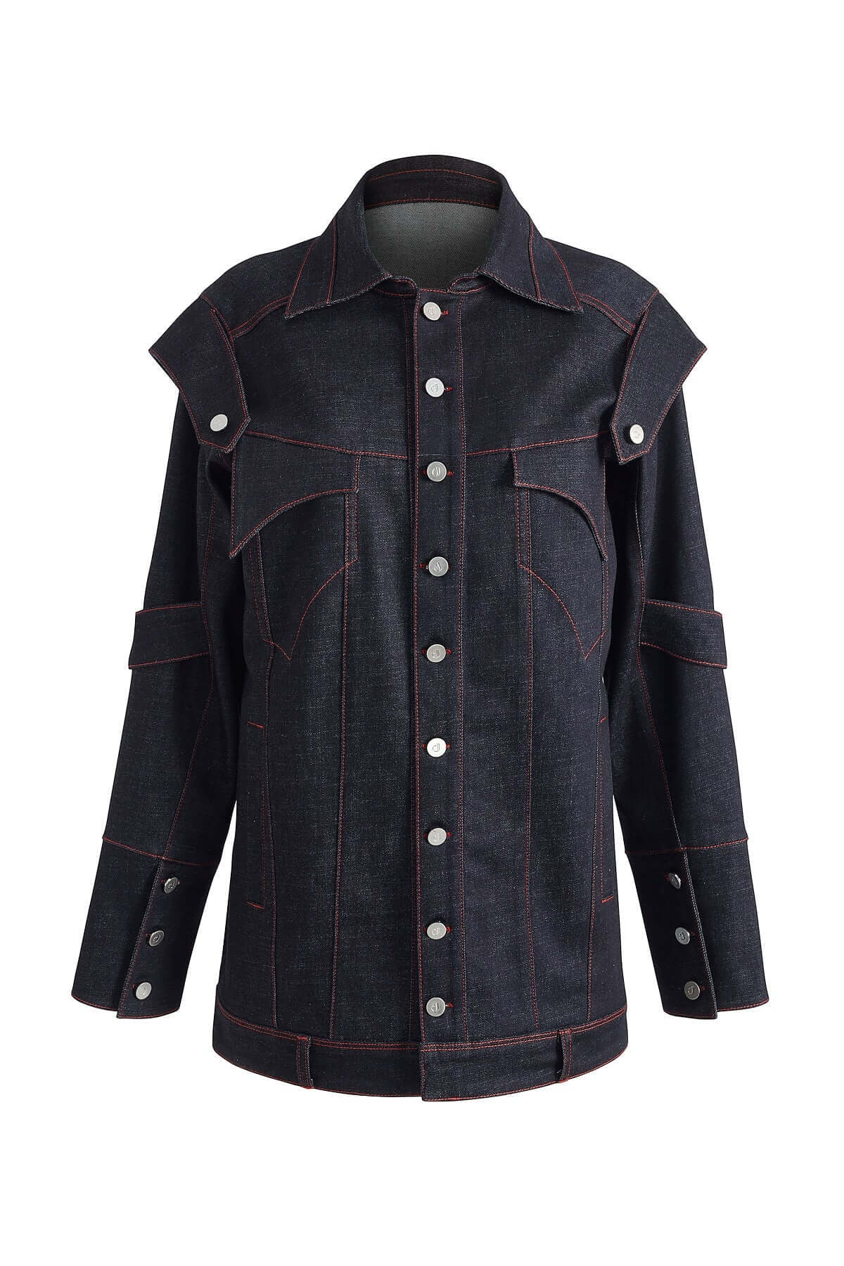 JENDUE Davidson Relaxed Fit Denim Jacket - Dark Wash