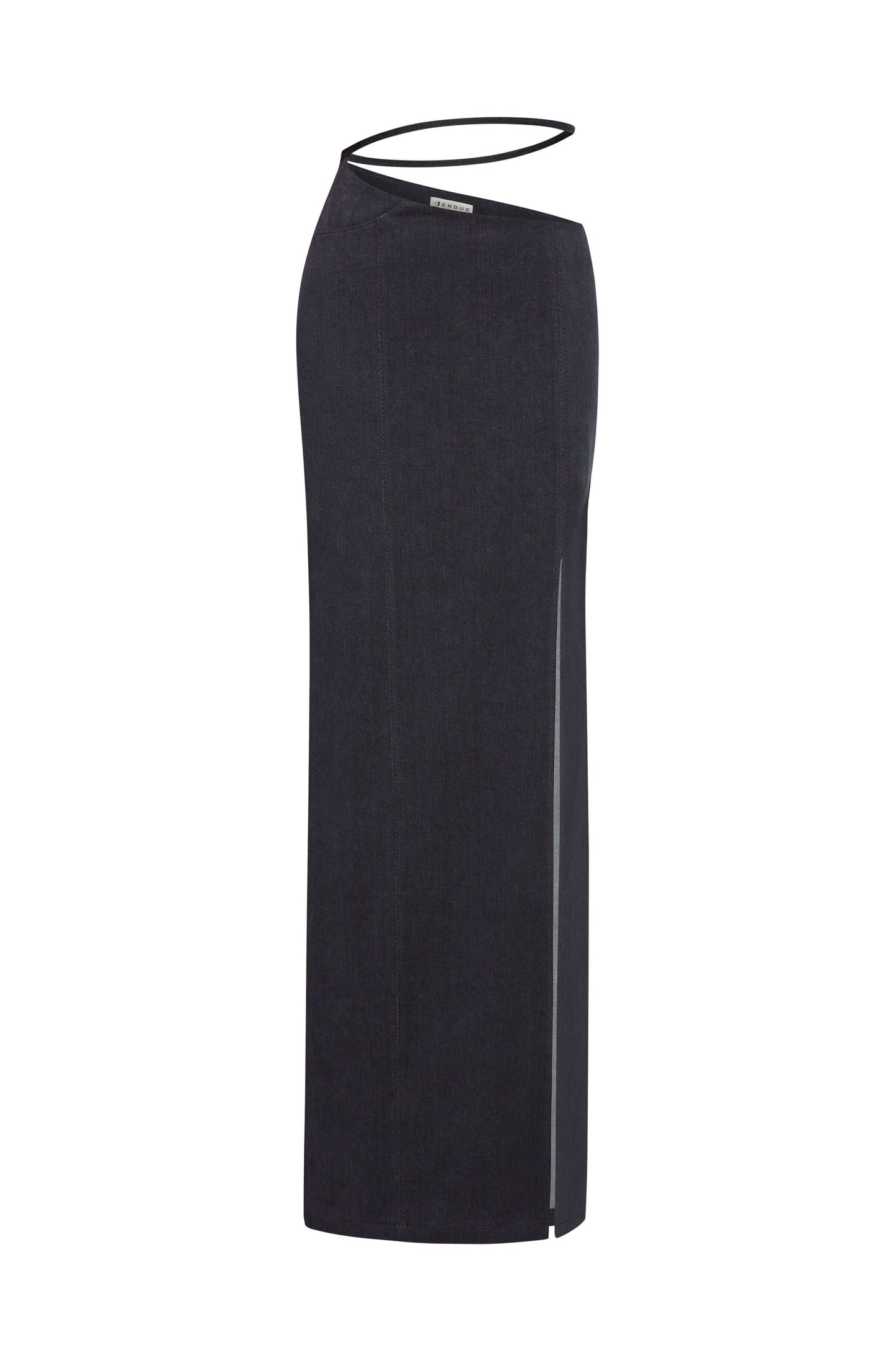 JENDUE Dreams Denim Skirt - High-Slit Maxi Skirt