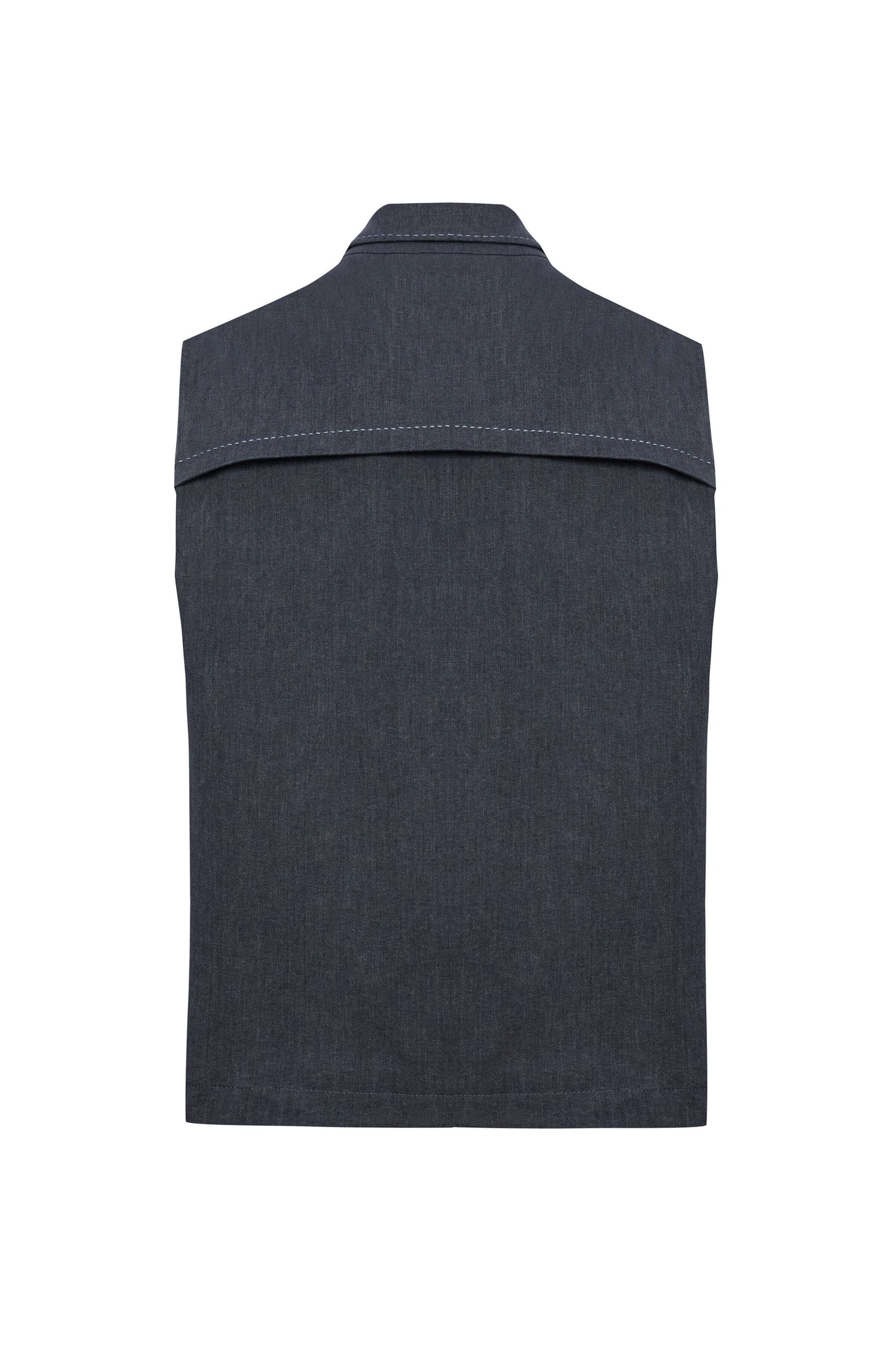 JENDUE Edgar Denim Vest - Men's Sleeveless Utility Jacket