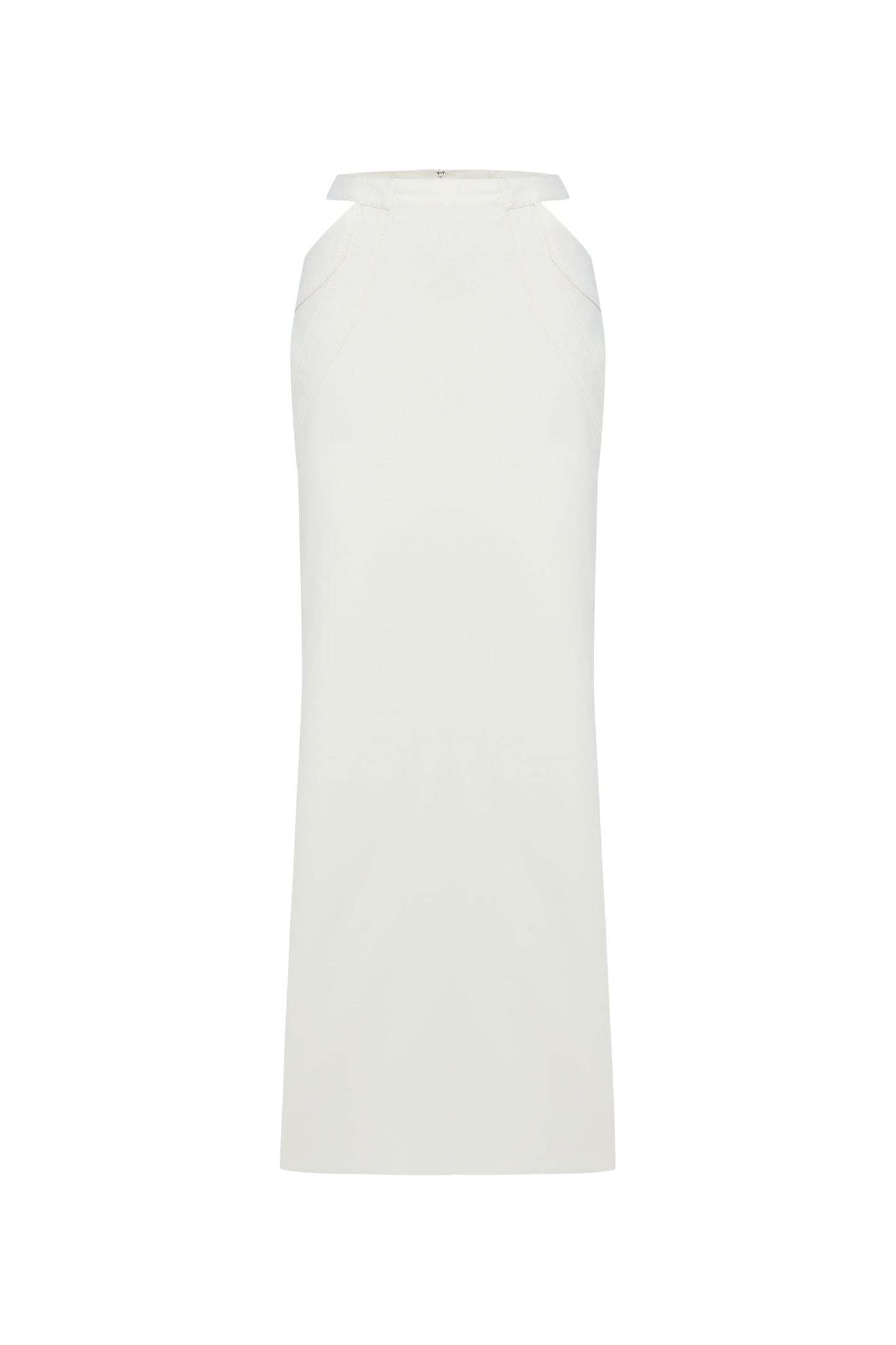 JENDUE Elena White Denim Maxi Skirt - Shop Long Skirts